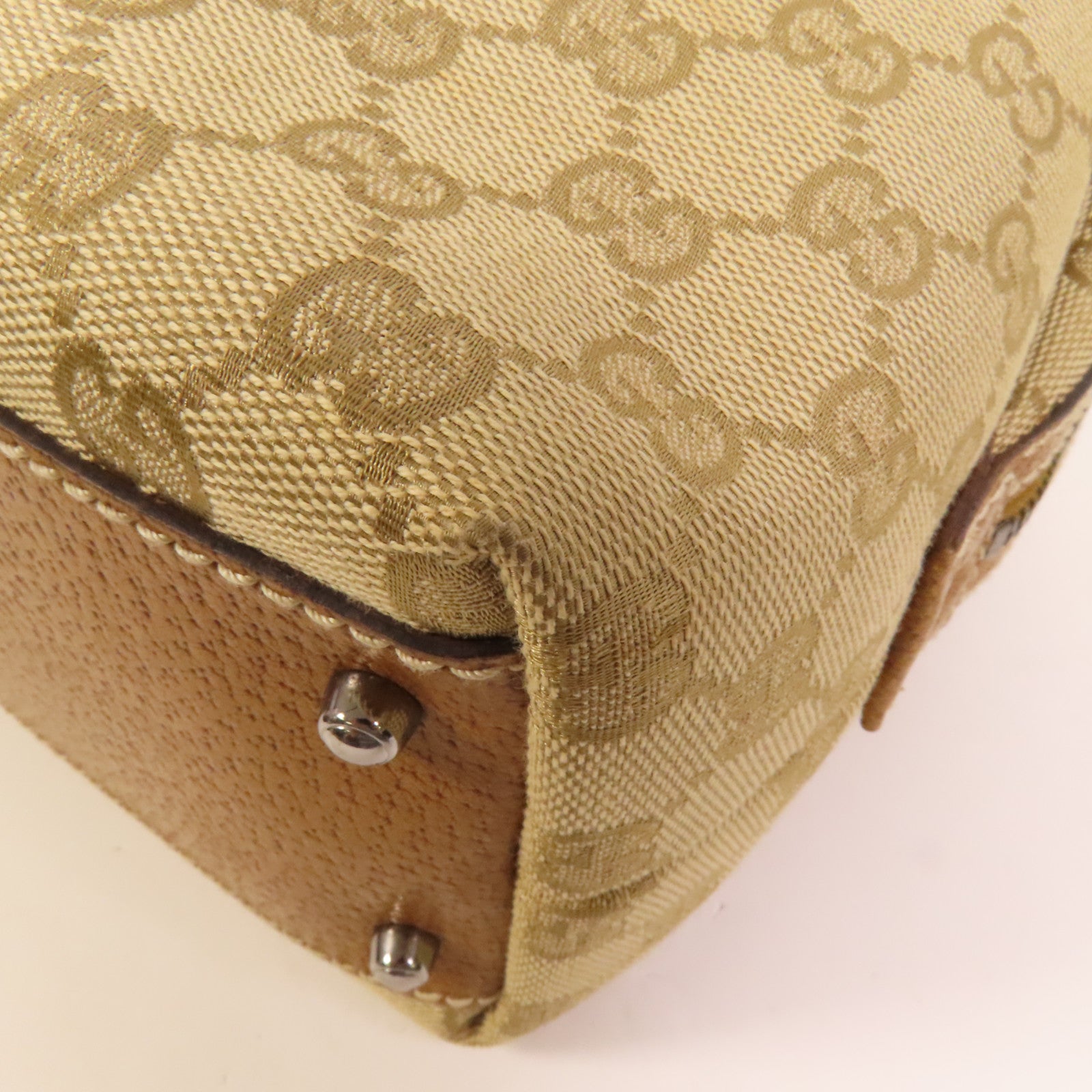 GUCCI 帆布Hand Bag銀扣手挽袋