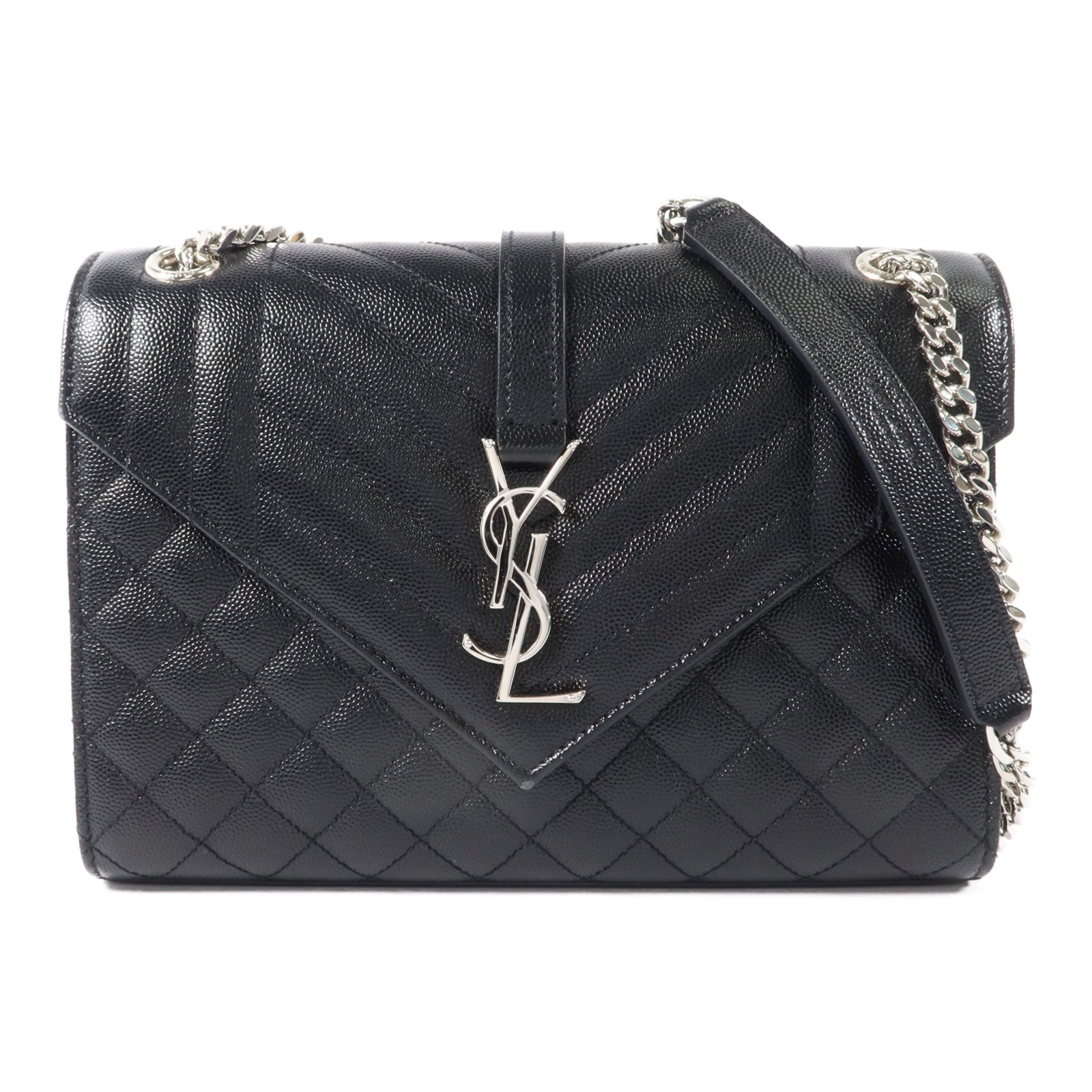 SAINT LAURENT 牛皮皮革Envelope Medium鏈帶肩背袋