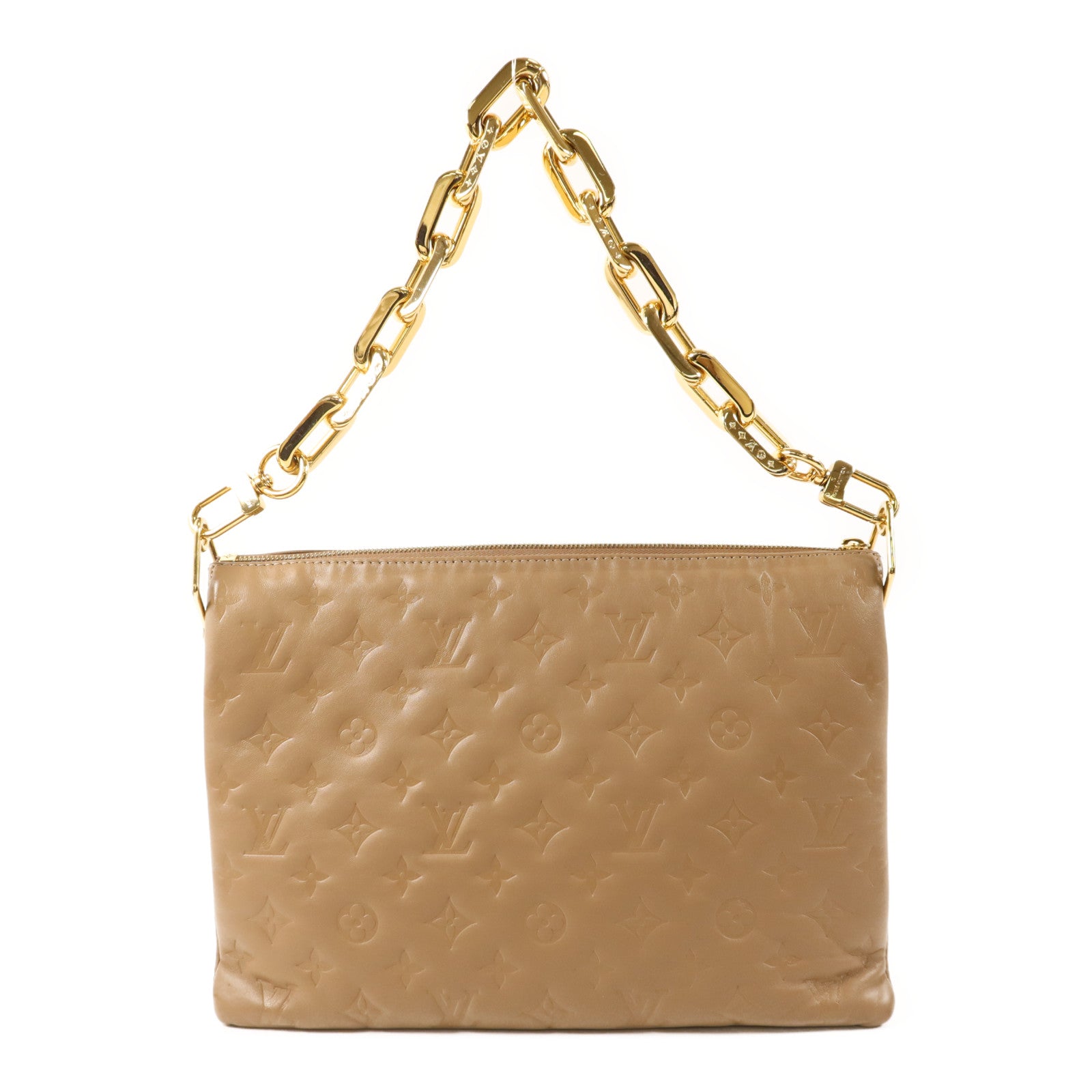 LOUIS VUITTON 【激減優惠】Monogram Embossed Coussin PM金扣鏈帶肩背袋