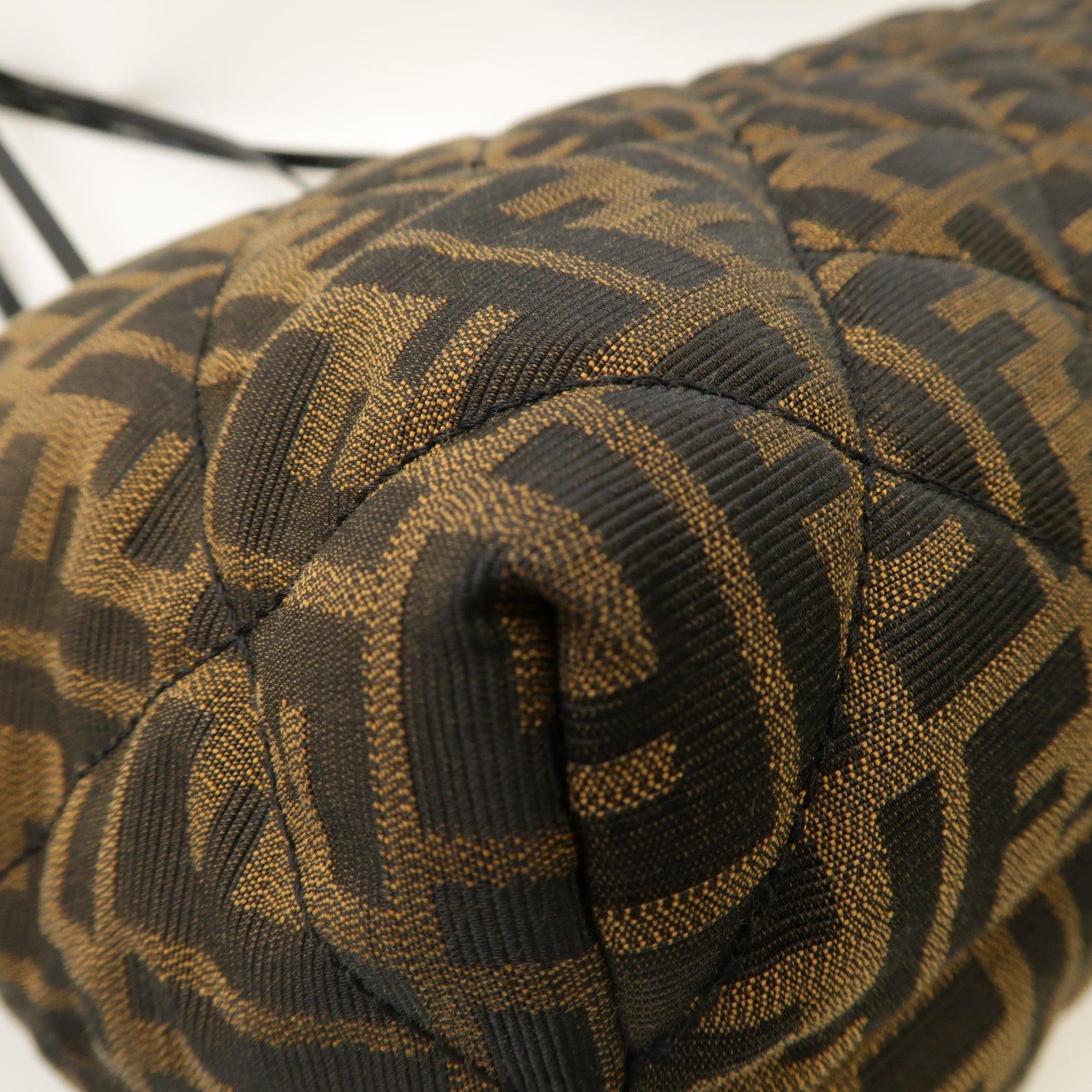 FENDI 帆布Tote Bag金扣手挽袋棕色