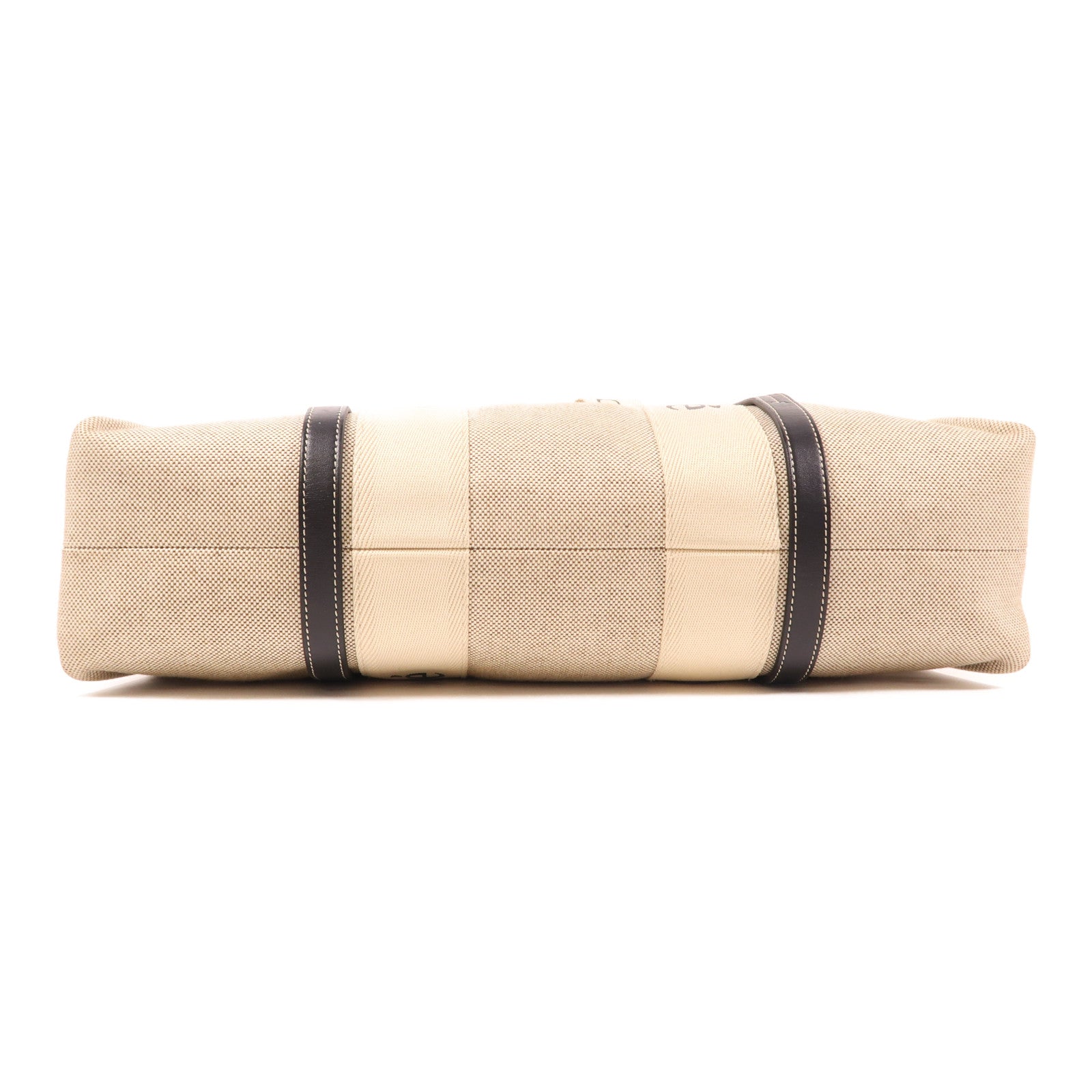 Chloe Large Woody Handbag Canvas Beige/Navy