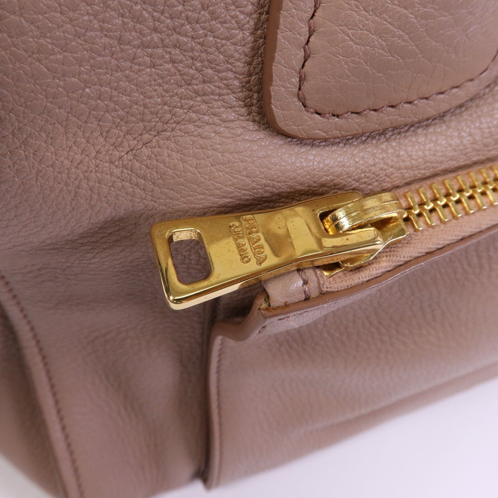 PRADA 牛皮皮革2 Way Shoulder金扣手挽肩背兩用袋