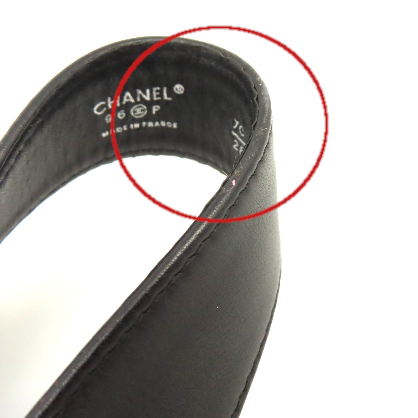 CHANEL 【激減優惠】金屬/牛皮皮革Belt銀扣皮帶黑色
