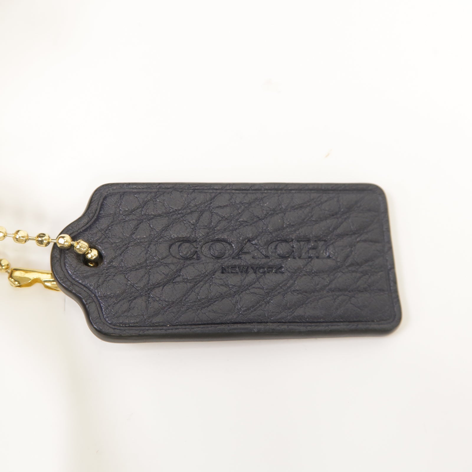 COACH 牛皮皮革Backpack金扣背包深藍色
