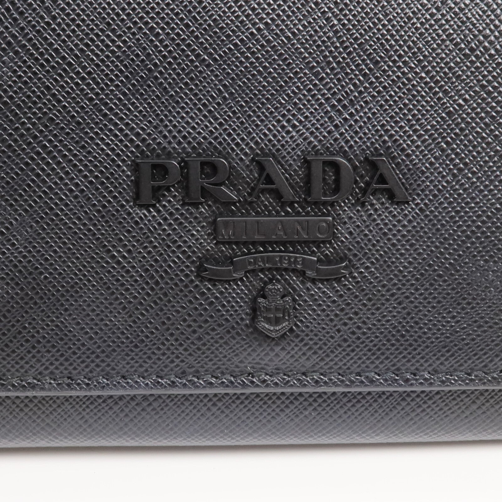 PRADA Saffiano皮革Long Wallet金扣長錢包