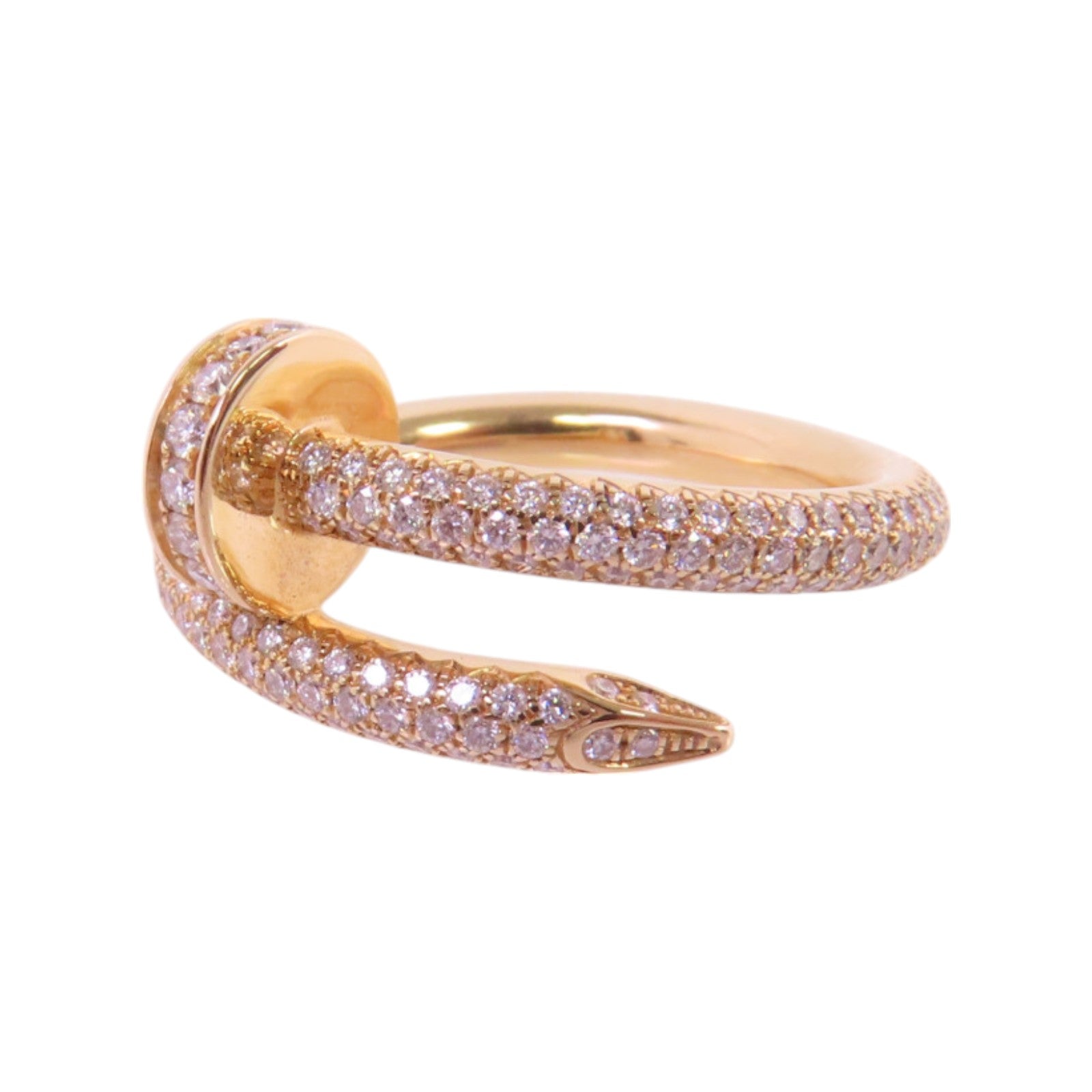 CARTIER 18K玫瑰金Juste Un Clou Diamond Ring鑽石戒指#52/US#6.25