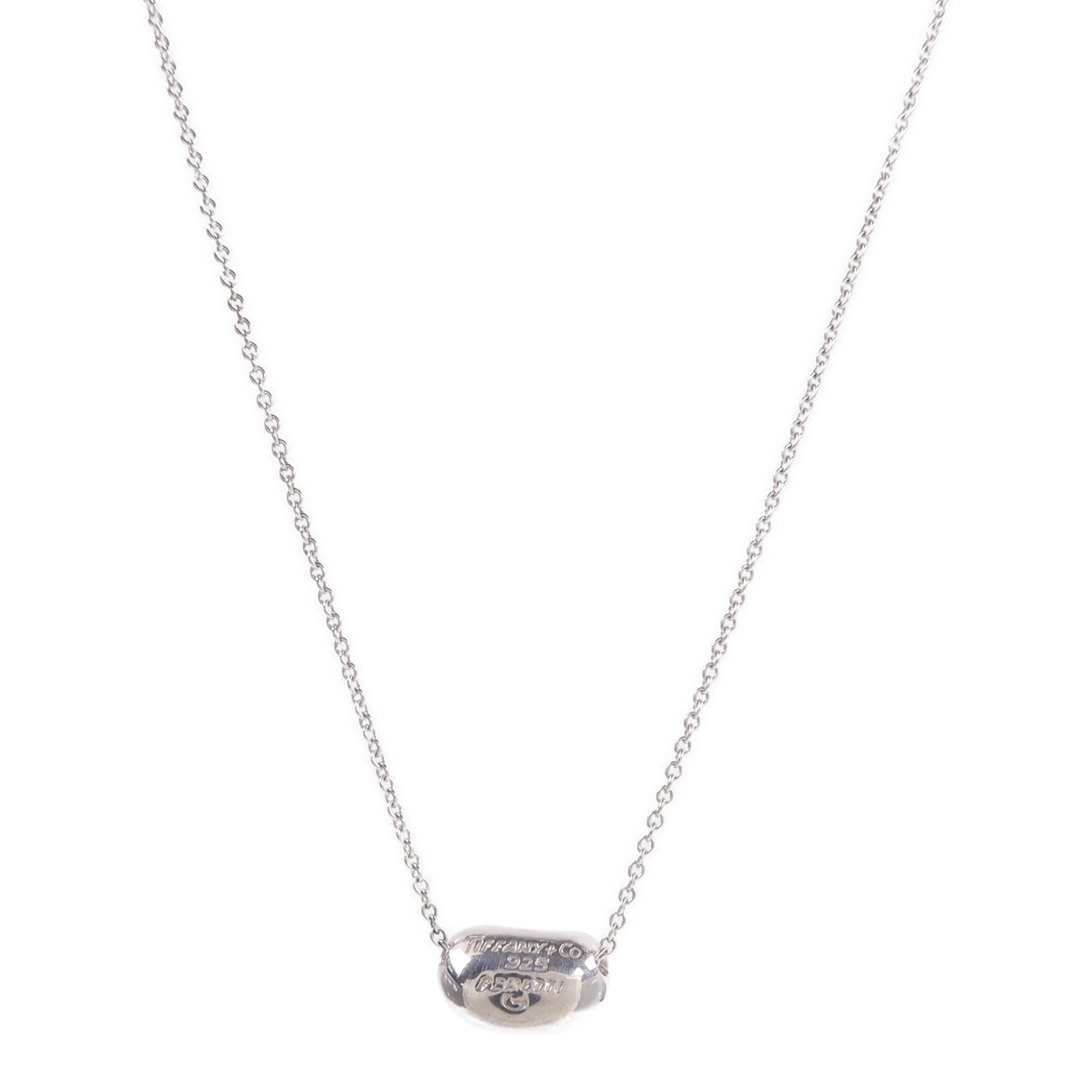 TIFFANY＆CO 925純銀Bean Design Nacklace項鍊