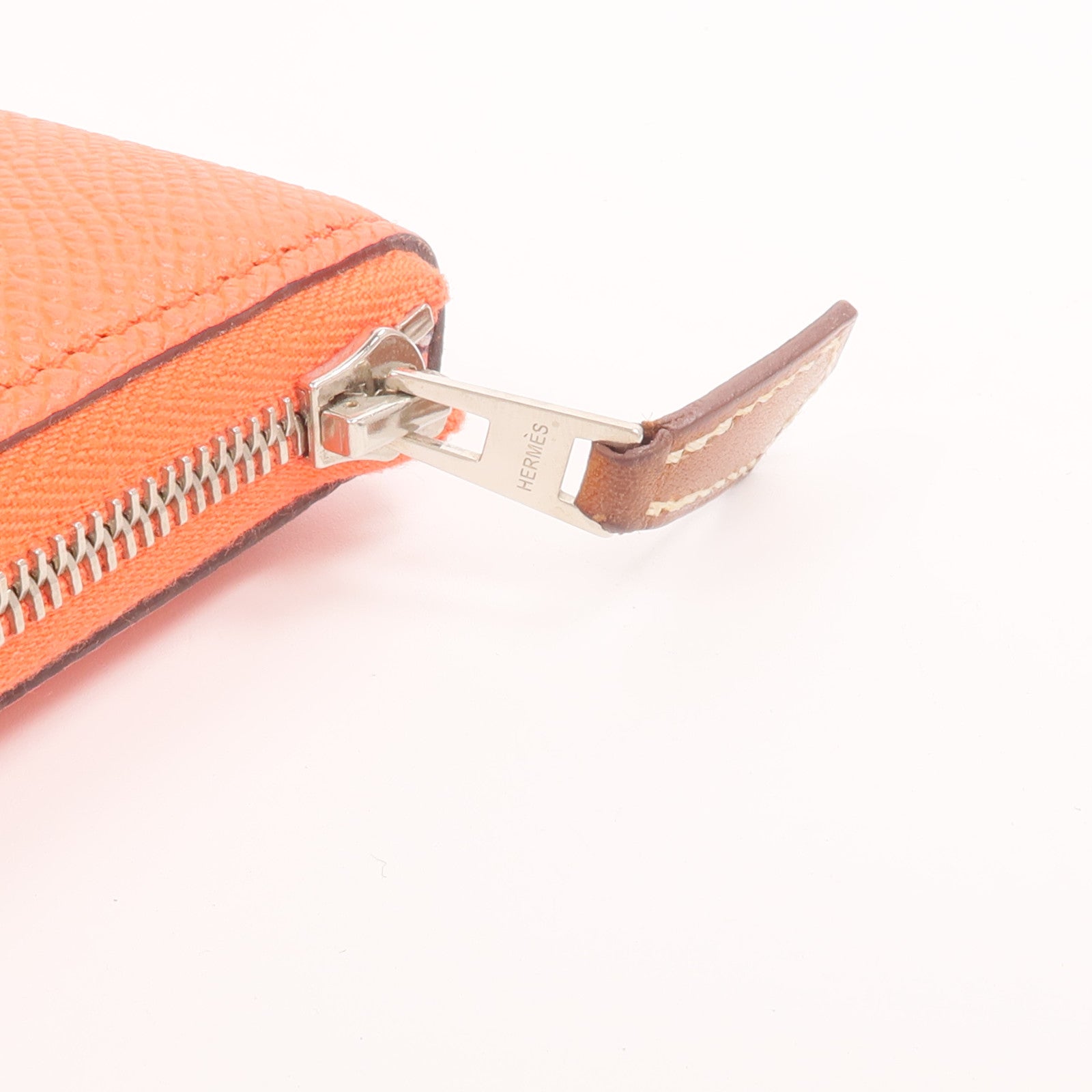 HERMES Epsom皮革Silk'In Compact Wallet錢包Capucine