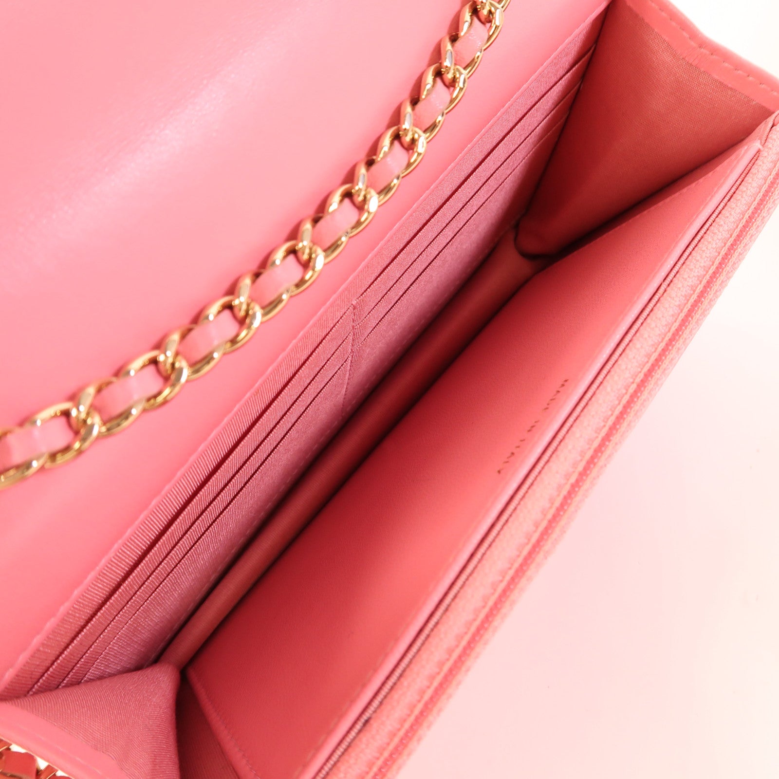 CHANEL 羊皮皮革WOC Wallet On Chain金扣鏈帶肩背袋