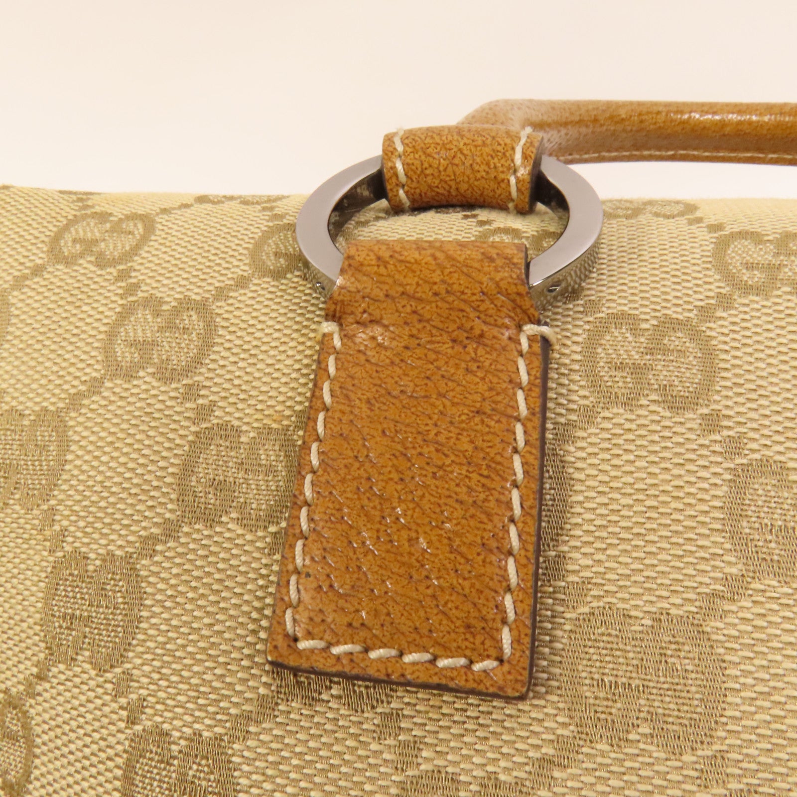 GUCCI 帆布Hand Bag銀扣手挽袋