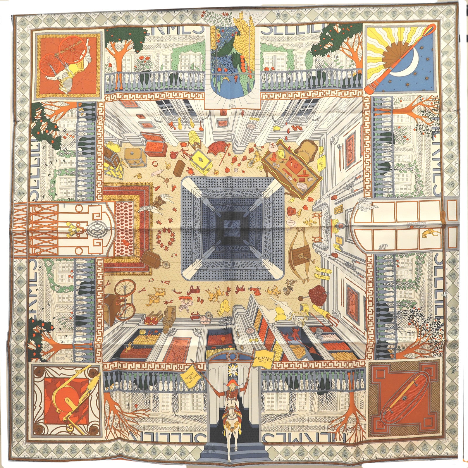 HERMES 絲質Scarf 90X90絲巾