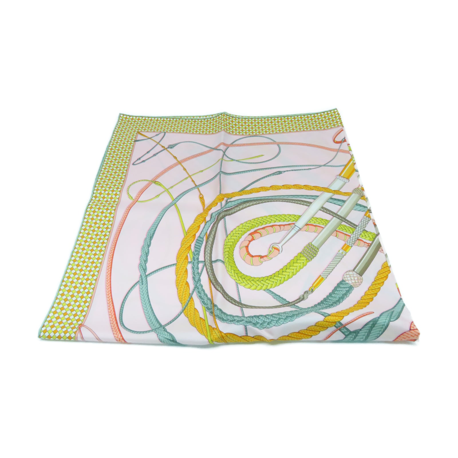 HERMES 【激減優惠】絲質Scarf 90x90絲巾粉紅色