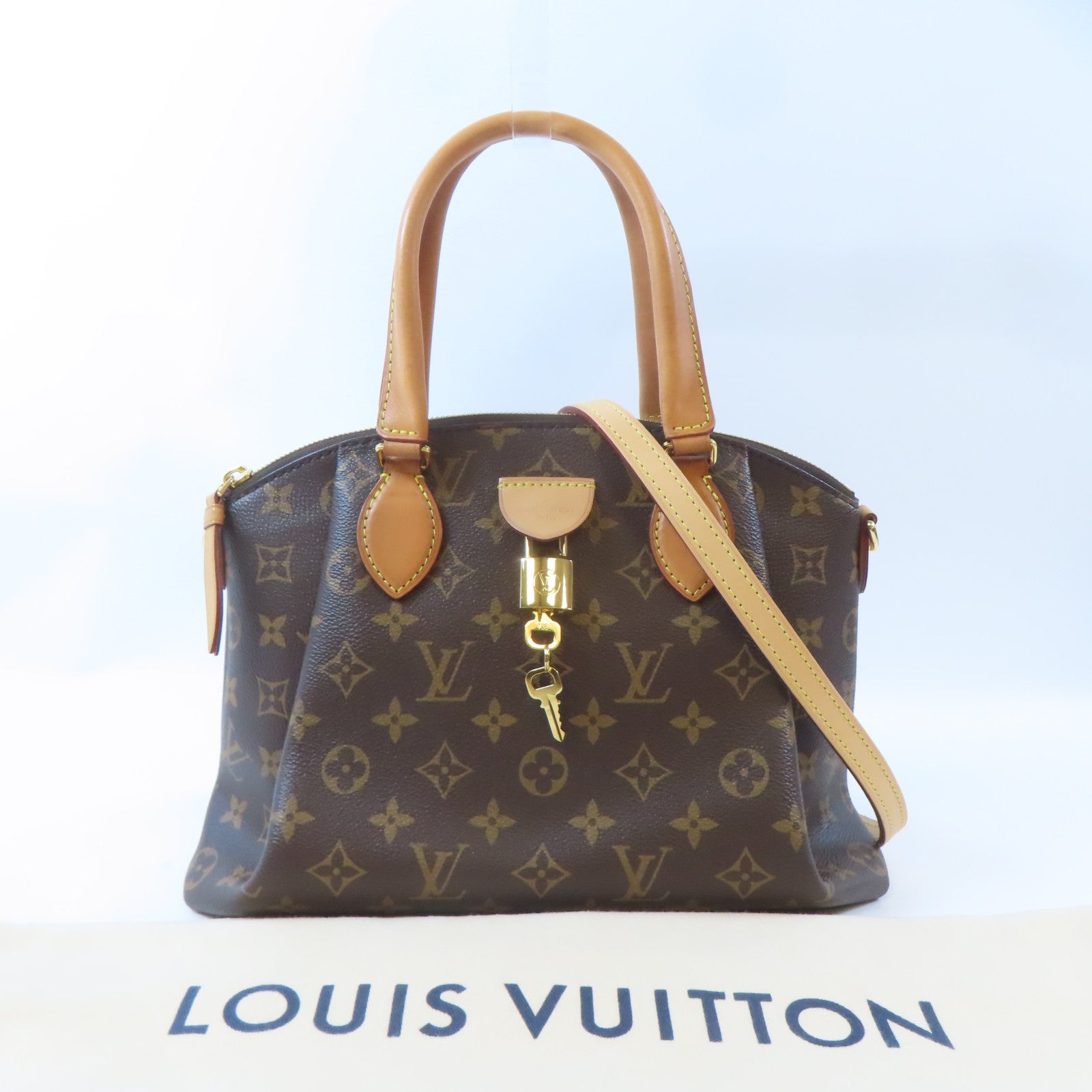 LOUIS VUITTON 【激減優惠】Monogram Rivoli PM金扣手挽肩背兩用袋棕色