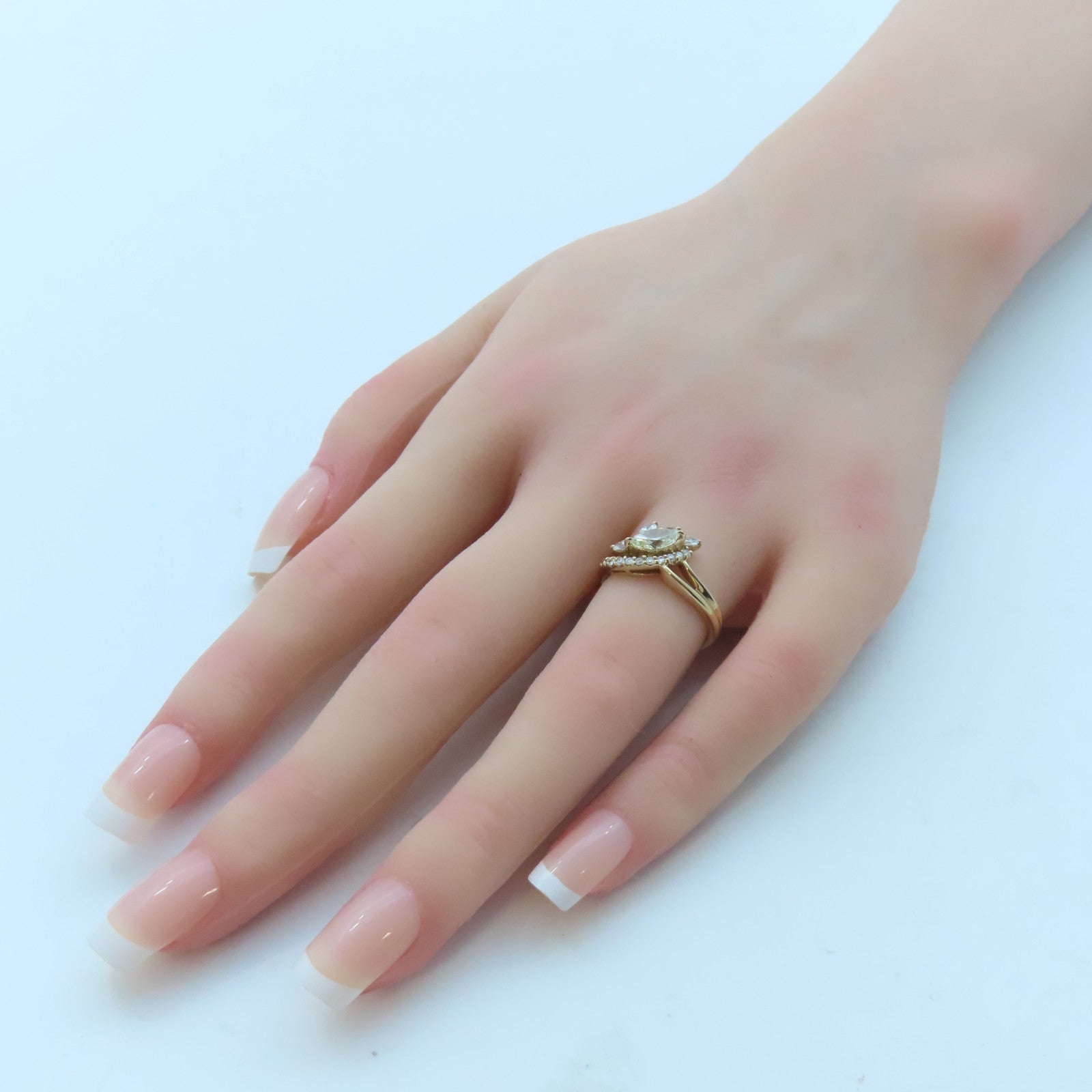 JEWELRY 【激減優惠】18K黃金Diamond Ring 0.466ct/0.38ct鑽石戒指US#5.5