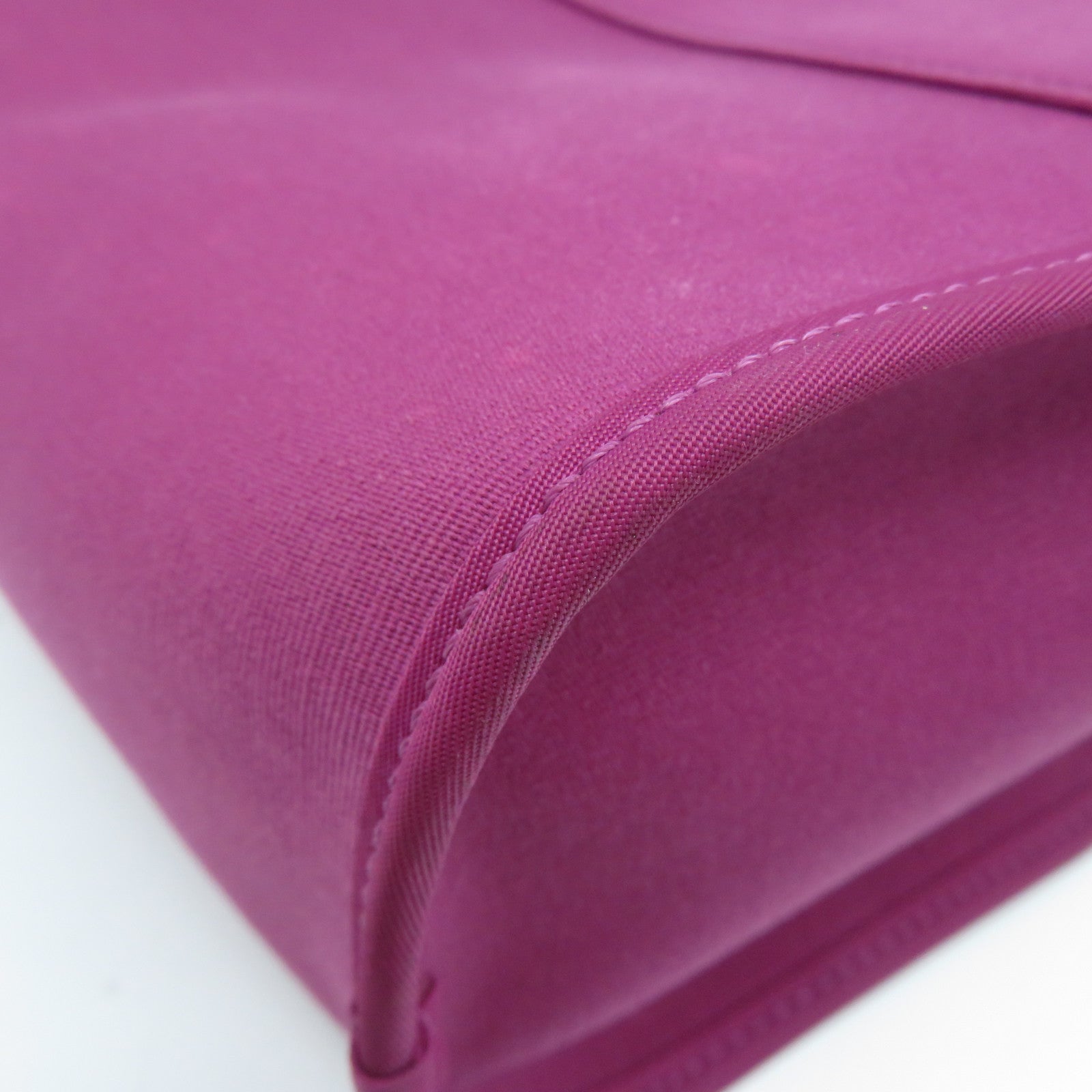 HERMES 【激減優惠】帆布/皮革Cabag銀扣手挽肩背兩用袋紫色