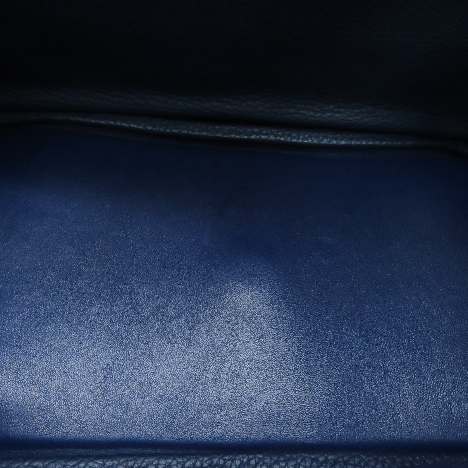 HERMES 【激減優惠】Clemence皮革Lindy 30 Shoulder Bag銀扣肩背袋伊玆密爾藍/Bleu Izmir/7W