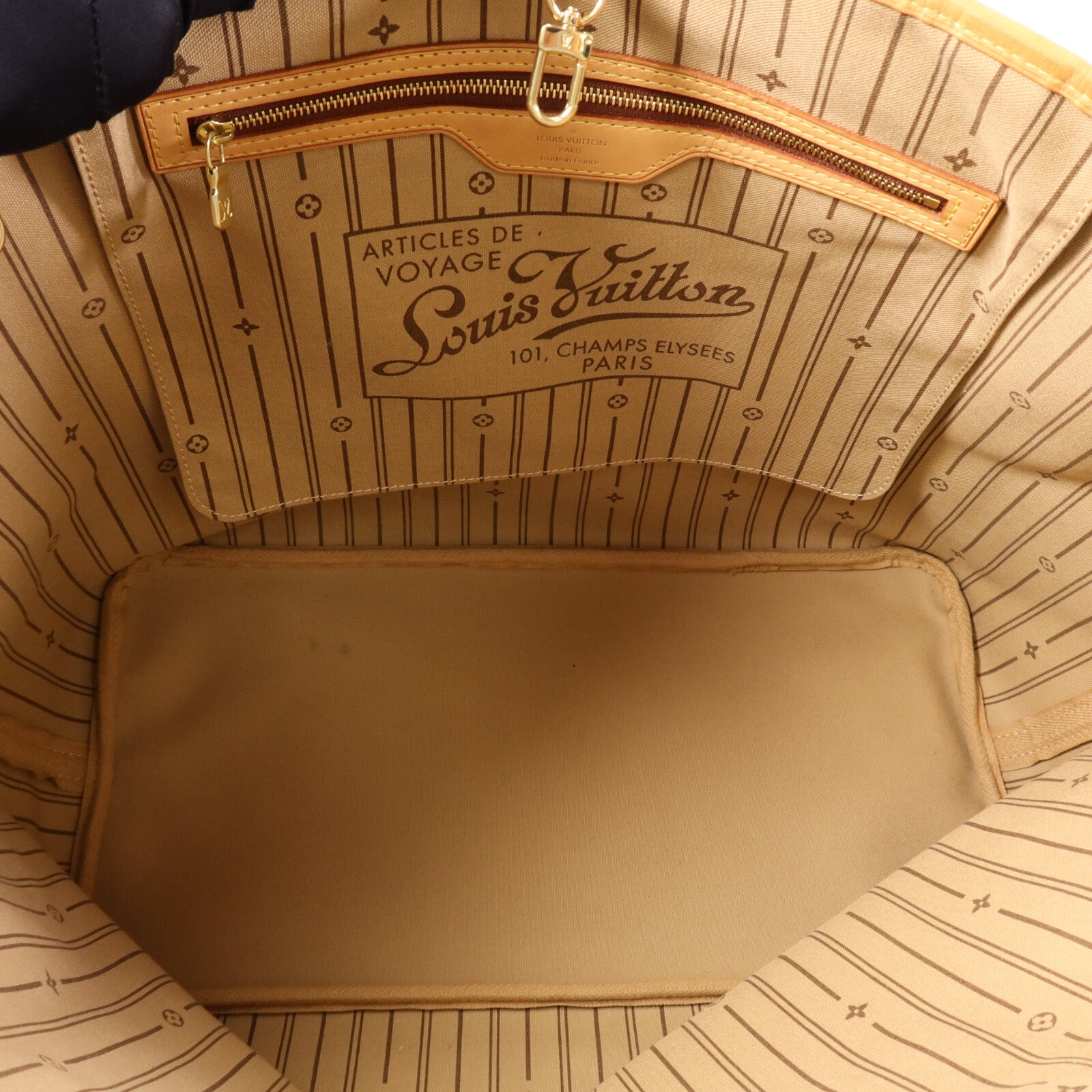 LOUIS VUITTON Monogram Neverfull GM金扣手挽袋