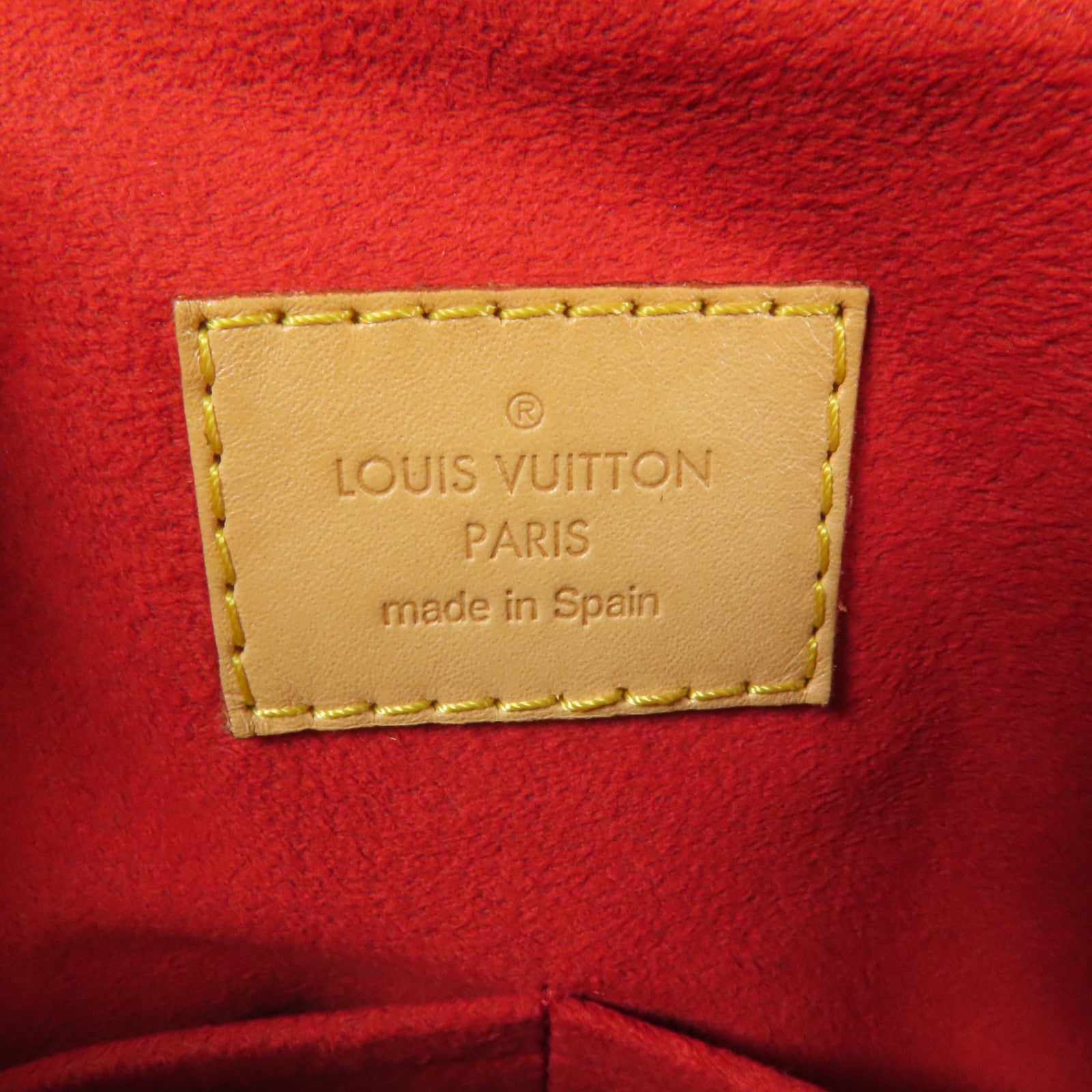 LOUIS VUITTON Monogram Pallas金扣手挽肩背兩用袋棕色/紅色