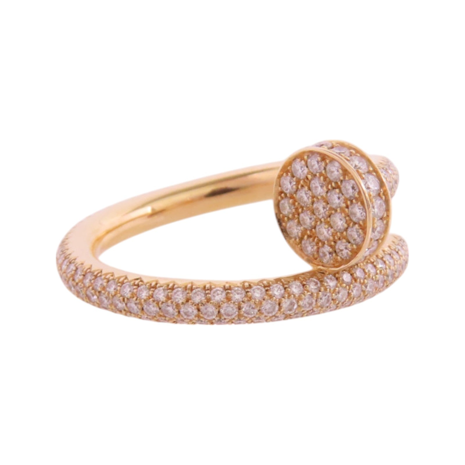 CARTIER 18K玫瑰金Juste Un Clou Diamond Ring鑽石戒指#52/US#6.25