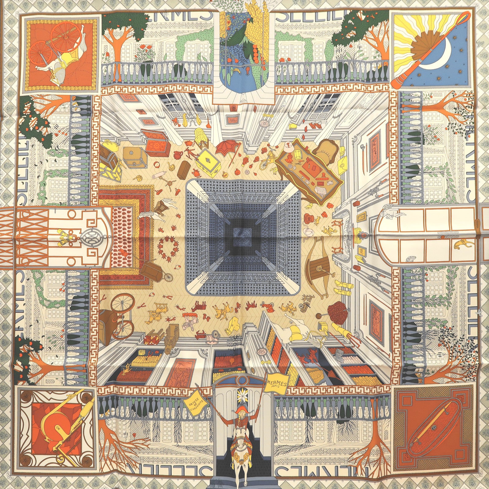 HERMES 絲質Scarf 90X90絲巾