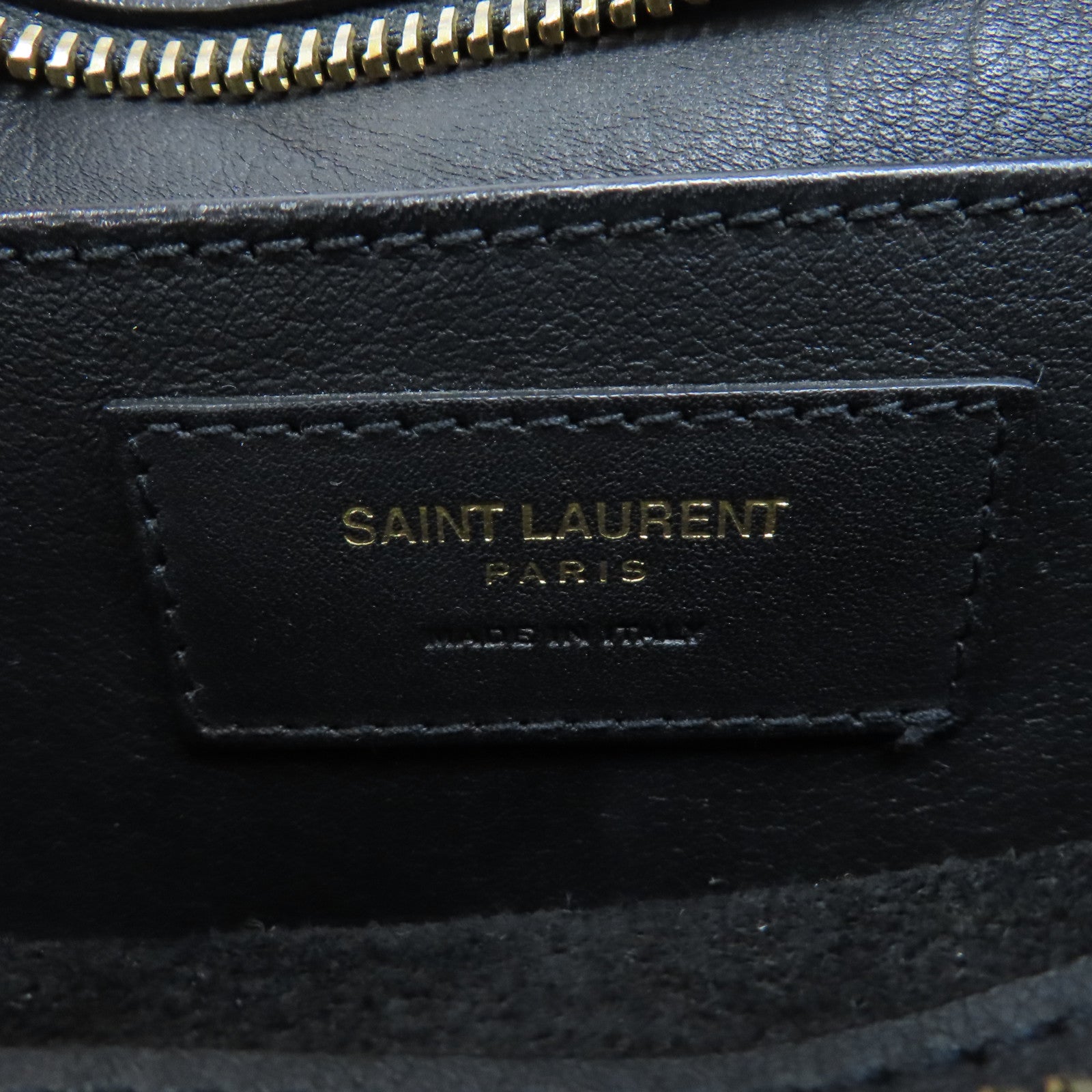 SAINT LAURENT 牛皮皮革2 Way Shoulder金扣手挽肩背兩用袋黑色