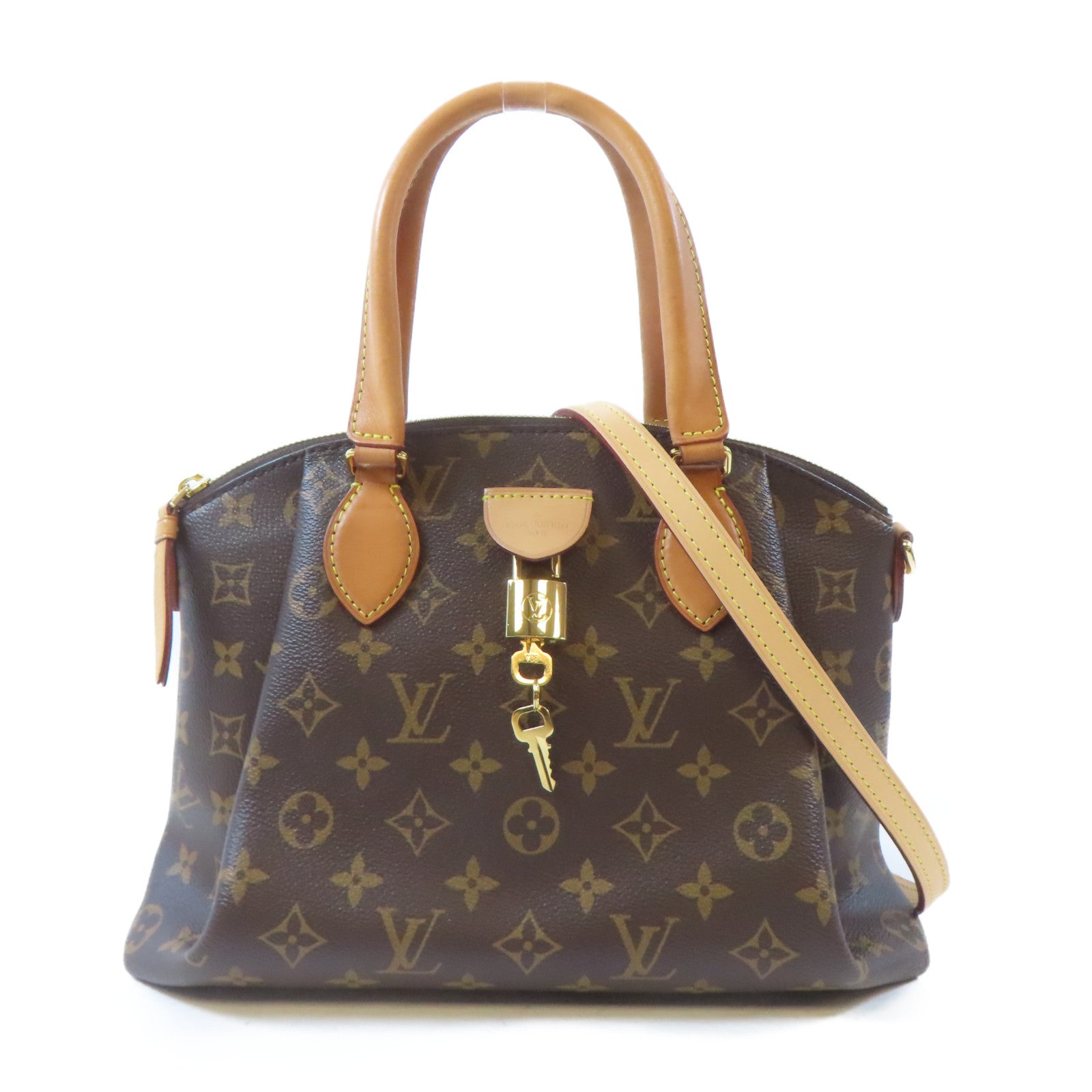 LOUIS VUITTON 【激減優惠】Monogram Rivoli PM金扣手挽肩背兩用袋棕色