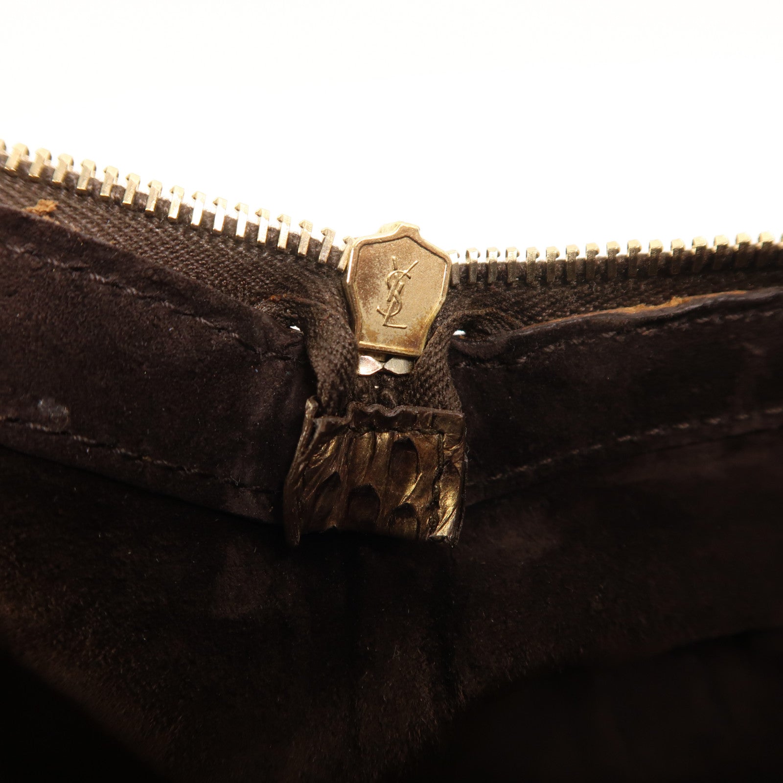 SAINT LAURENT 蛇皮皮革Shoulder Bag金扣肩背袋