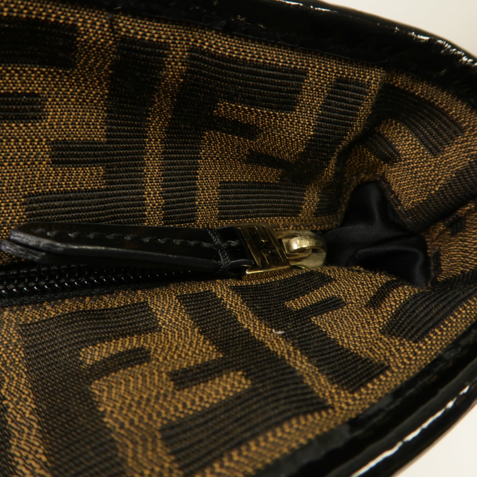 FENDI 帆布Tote Bag金扣手挽袋棕色