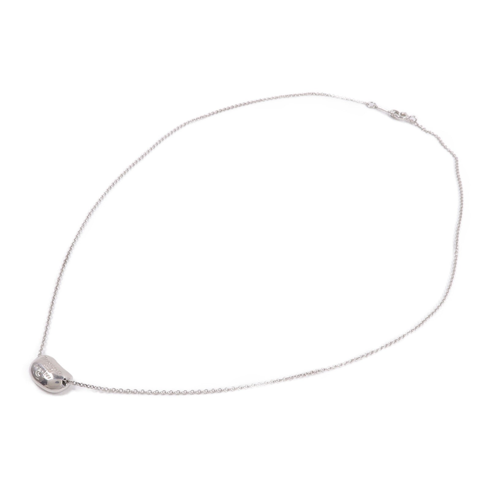 TIFFANY＆CO 925純銀Bean Design Nacklace項鍊