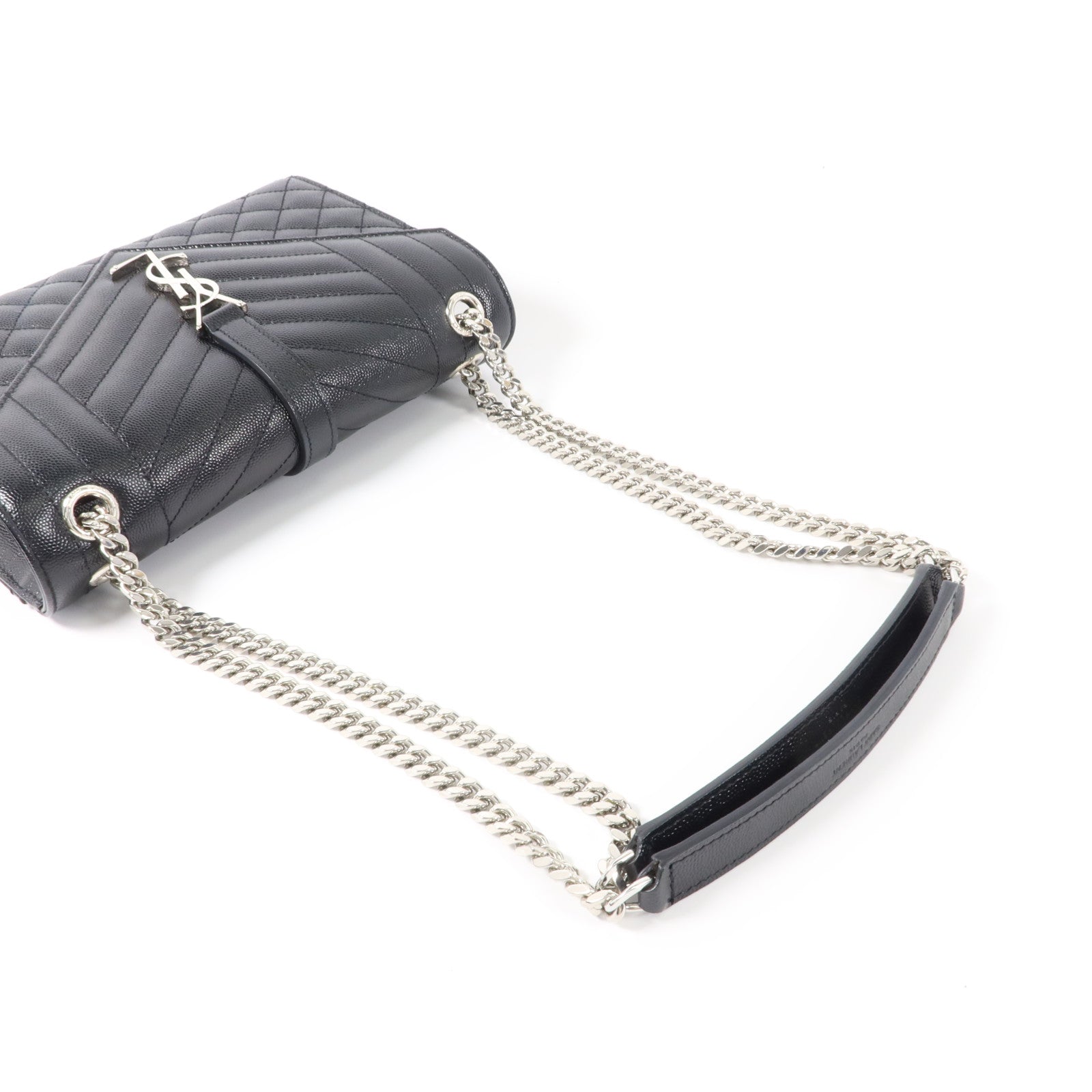 SAINT LAURENT 牛皮皮革Envelope Medium鏈帶肩背袋