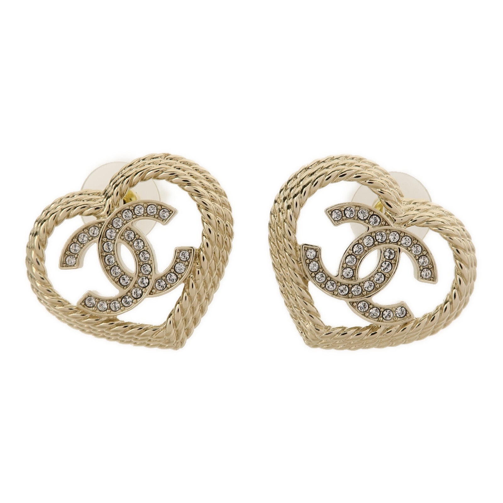 CHANEL 【激減優惠】金屬Heart Earrings耳環