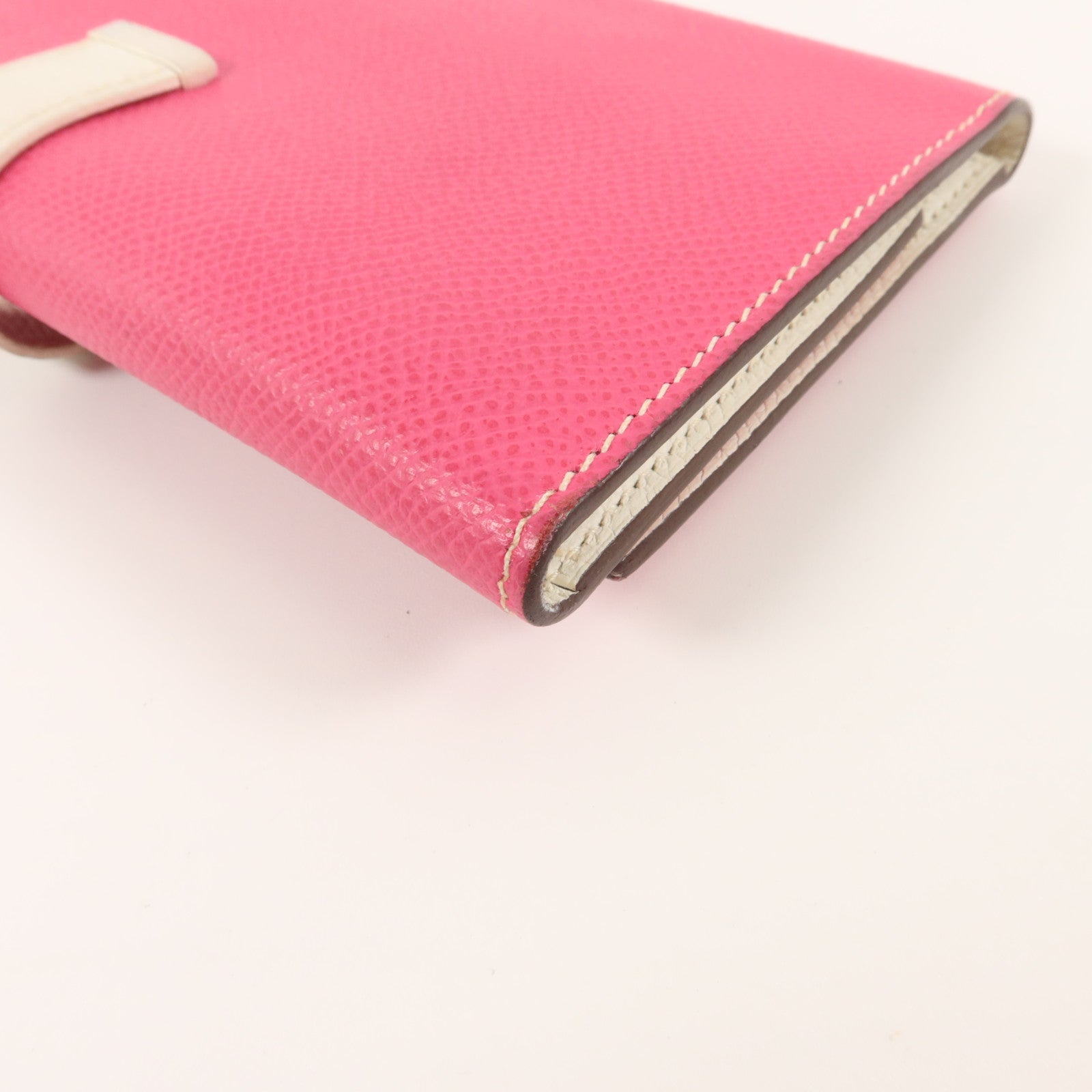 HERMES Epsom皮革Bearn Souffle Wallet長錢包Rose Tyrien/Craie