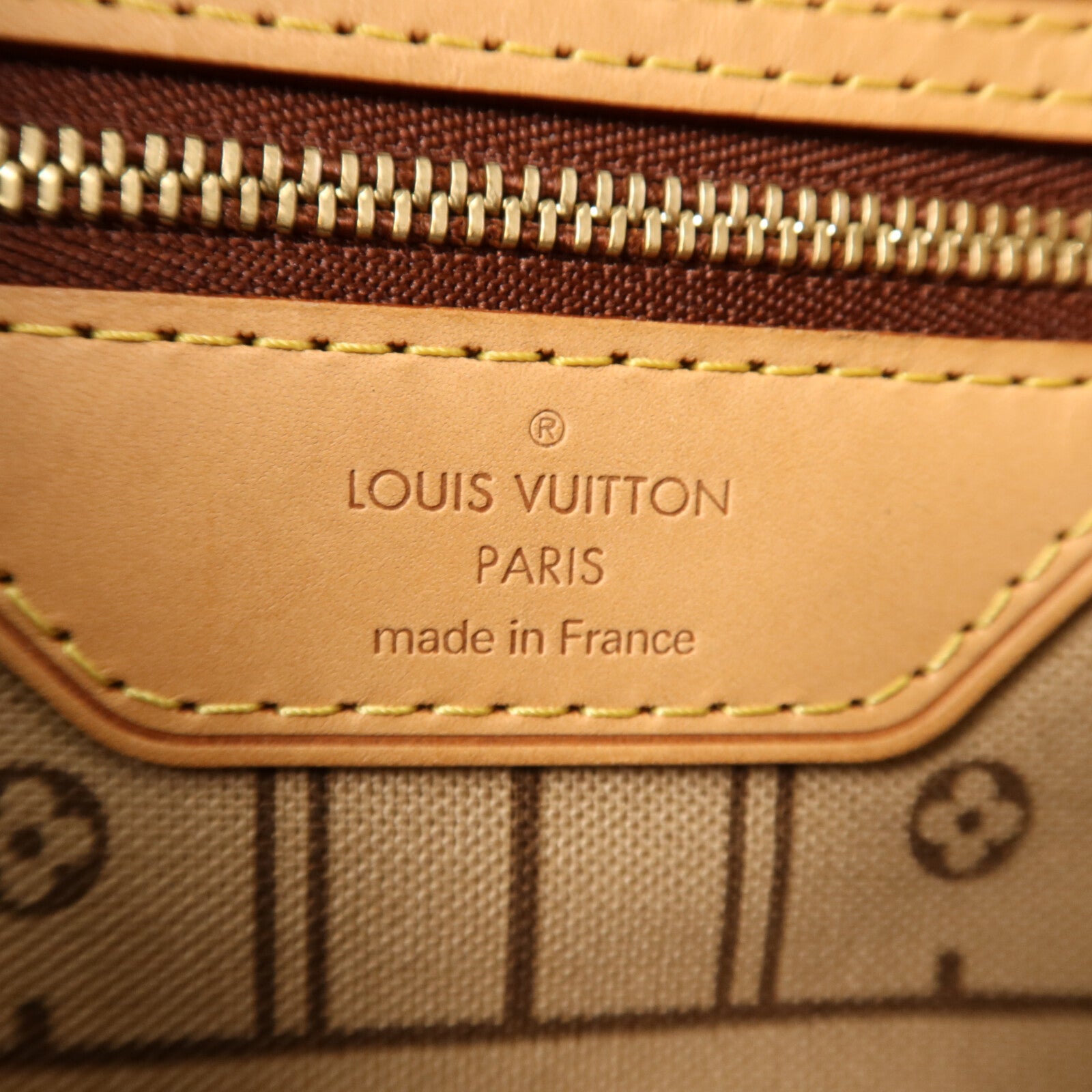 LOUIS VUITTON Monogram Neverfull GM金扣手挽袋