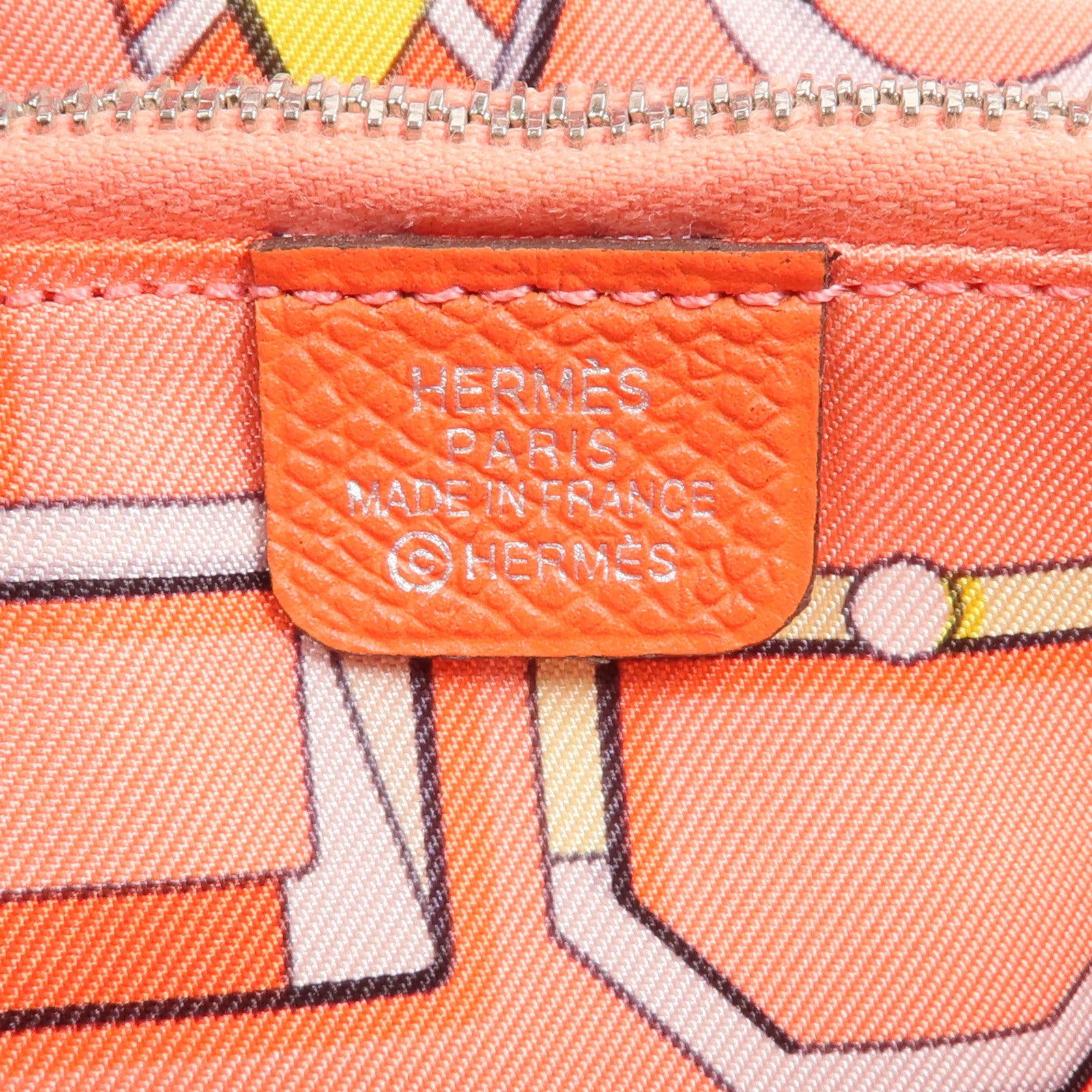 HERMES Epsom皮革Silk'In Compact Wallet錢包Capucine