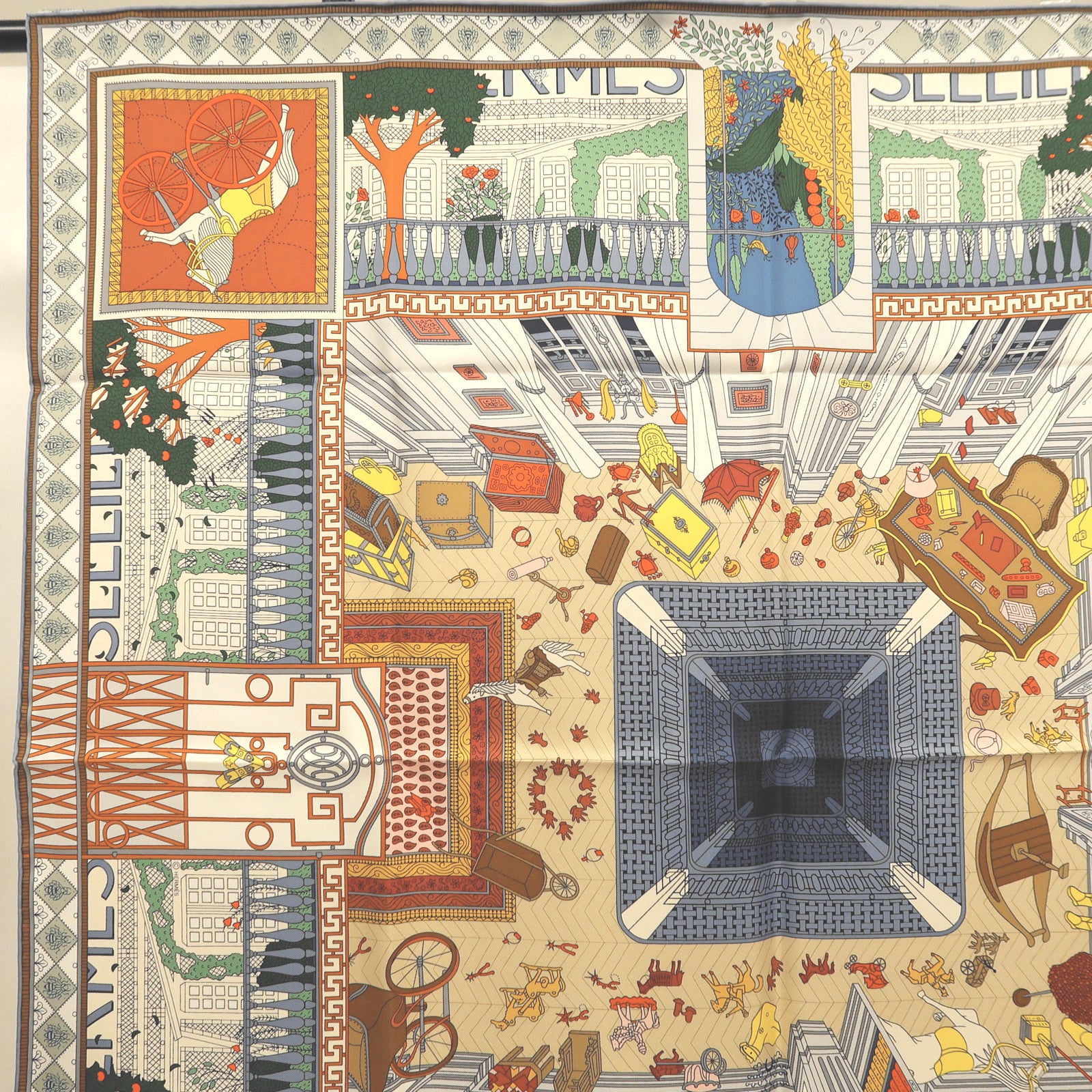 HERMES 絲質Scarf 90X90絲巾