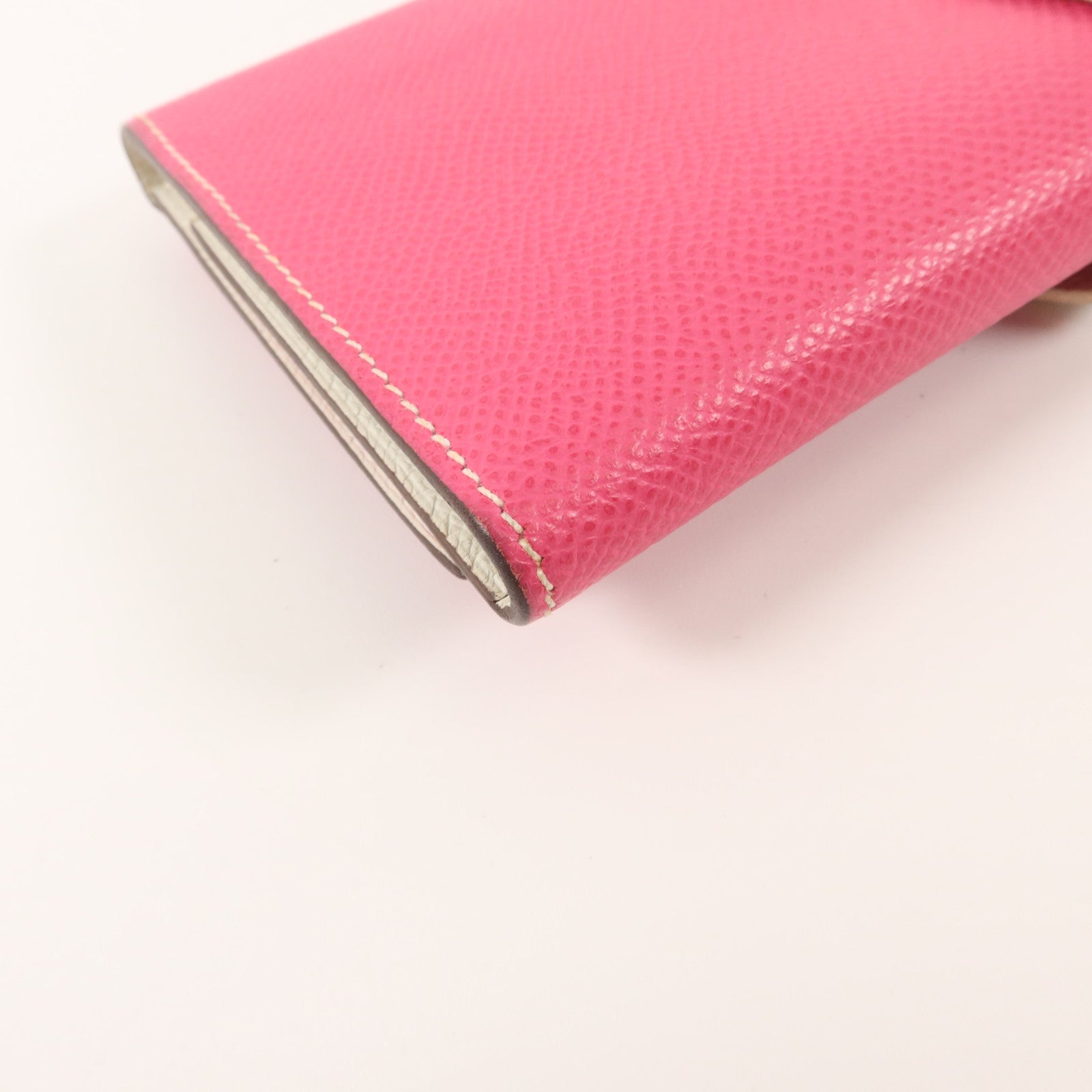 HERMES Epsom皮革Bearn Souffle Wallet長錢包Rose Tyrien/Craie