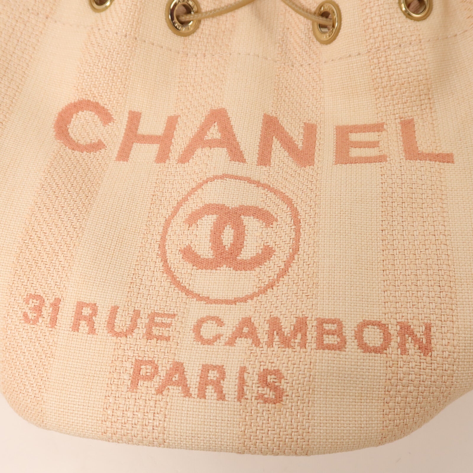 CHANEL 帆布Bucket Shoulder Bag鏈帶肩背袋