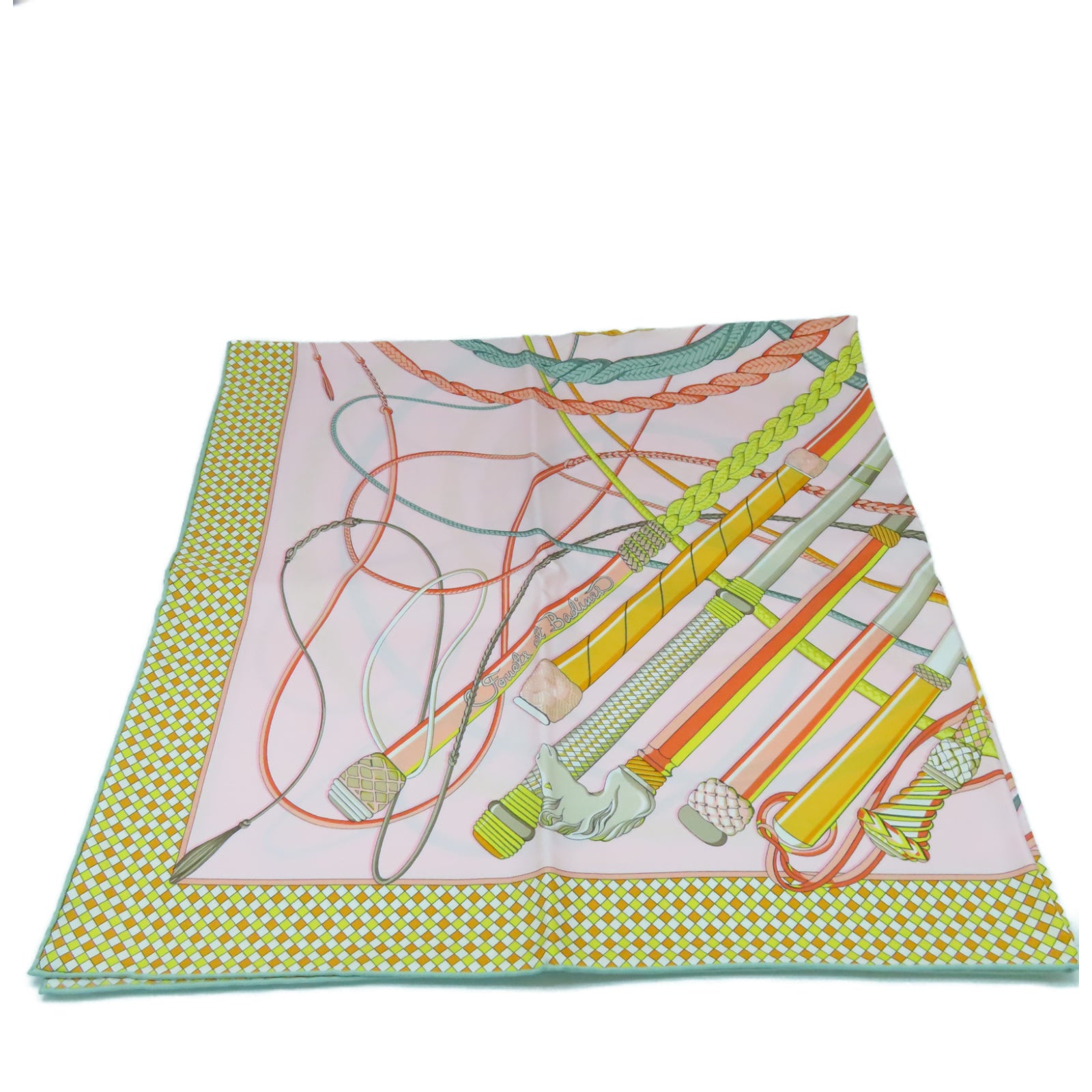 HERMES 【激減優惠】絲質Scarf 90x90絲巾粉紅色