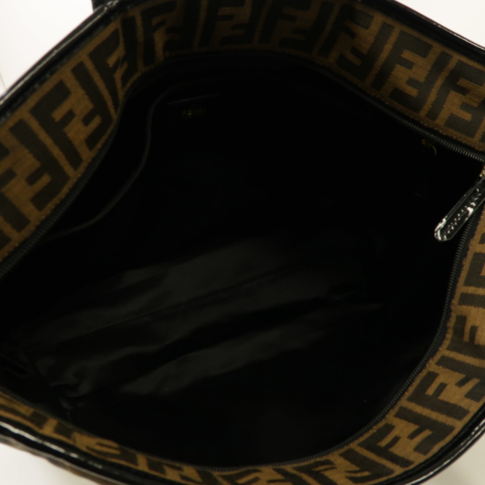 FENDI 帆布Tote Bag金扣手挽袋棕色