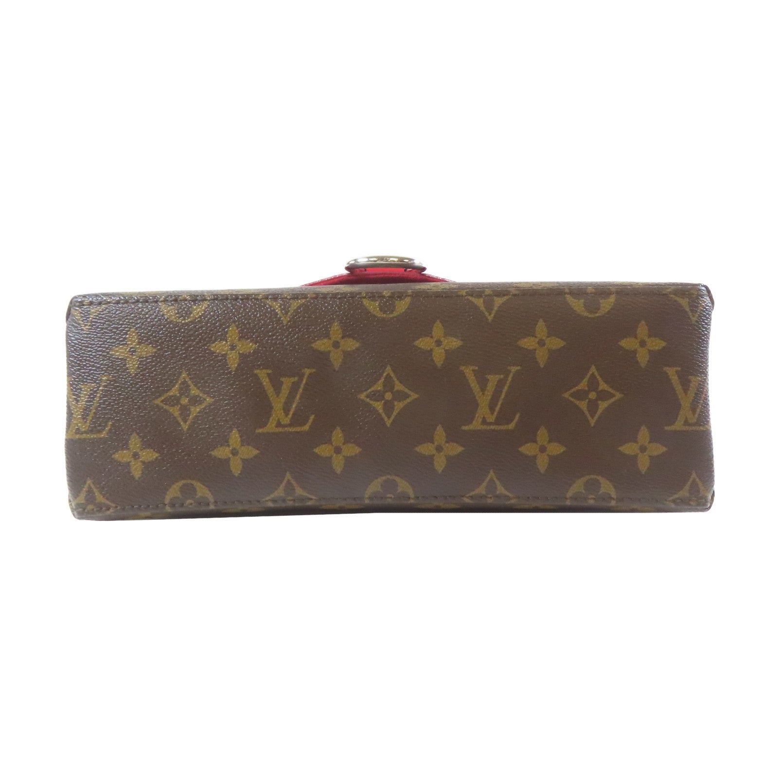 LOUIS VUITTON Monogram/Epi Saint Michel銀扣肩背袋啡色/紅色