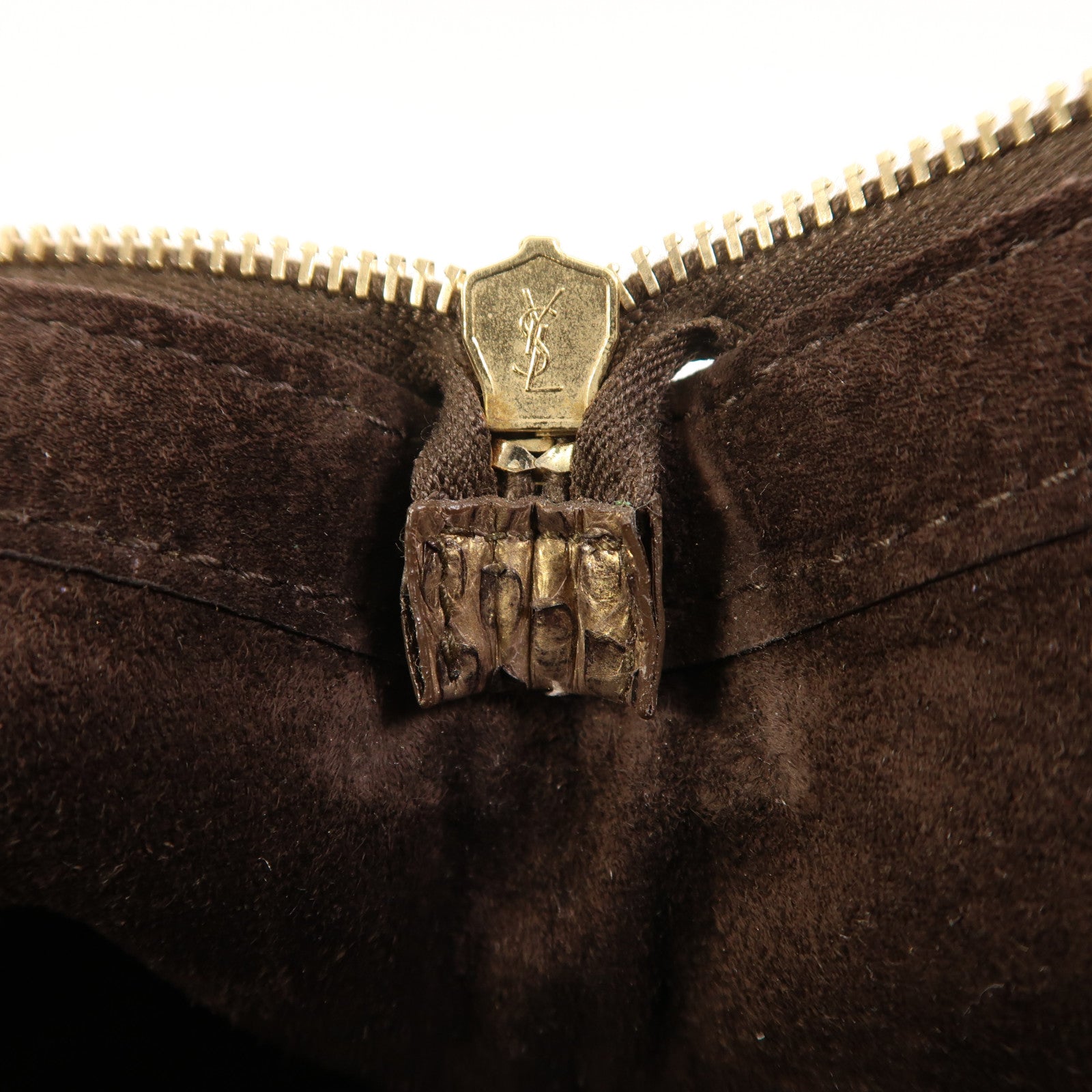 SAINT LAURENT 蛇皮皮革Shoulder Bag金扣肩背袋