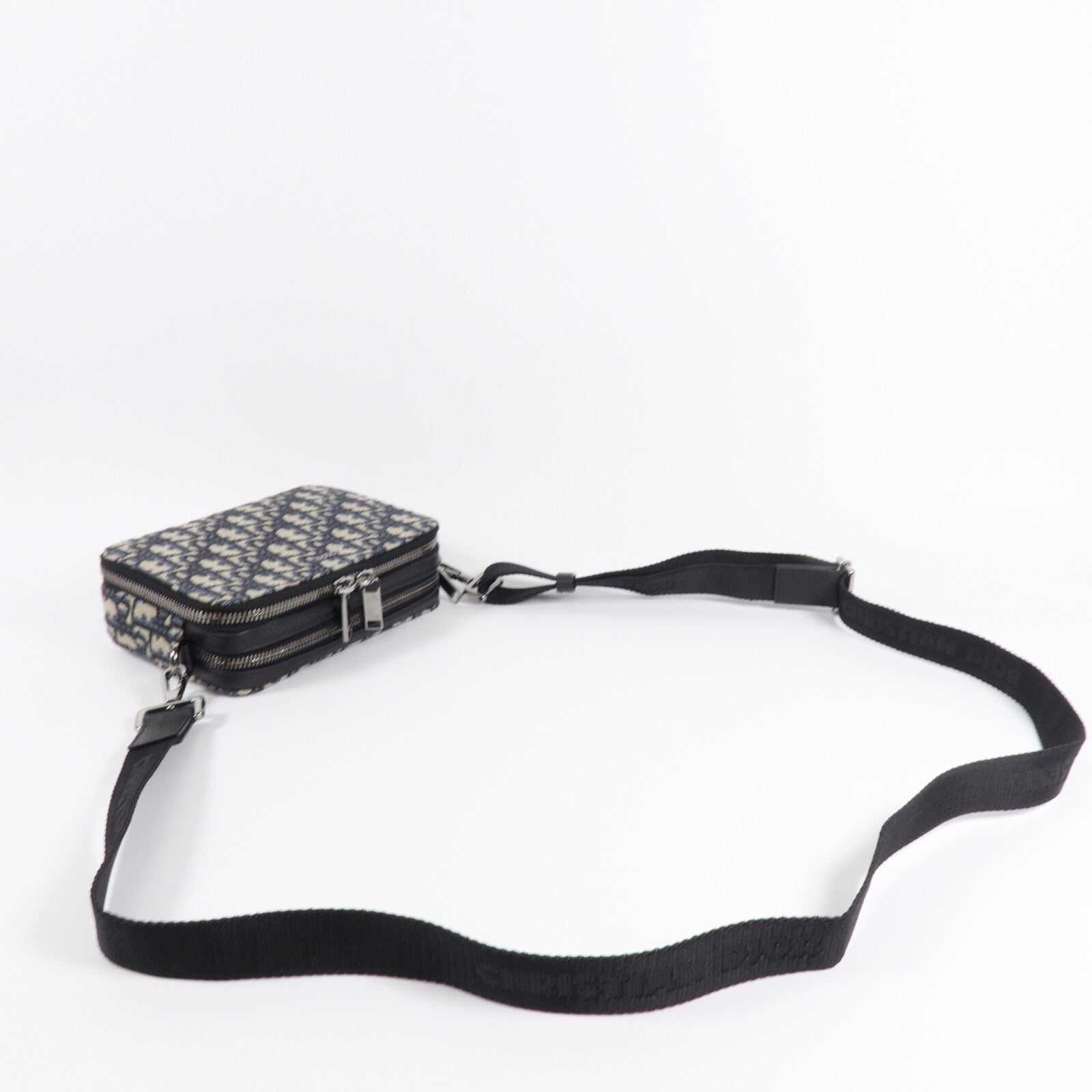 Dior 帆布Oblique Zipped Pouch肩背袋