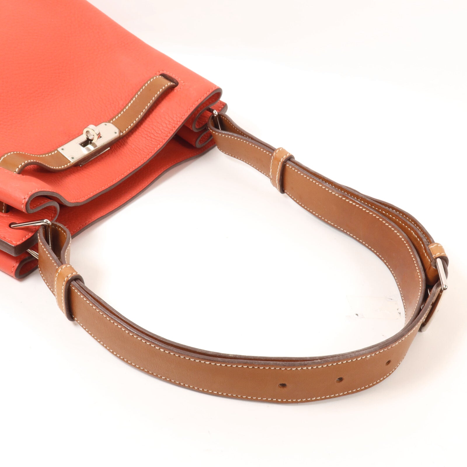 HERMES Togo皮革So Kelly 22肩背袋Fauve/Rose Jaipur