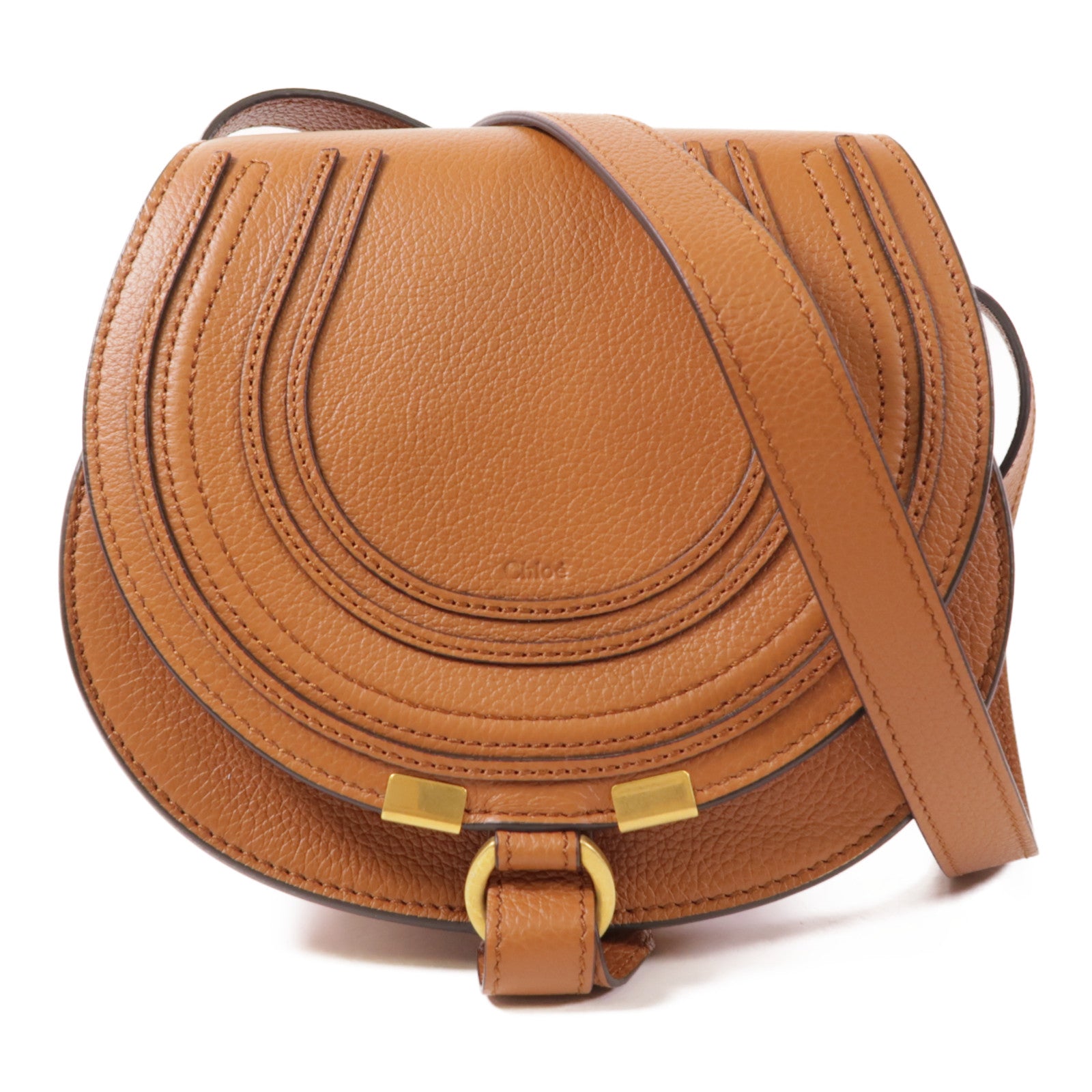 Chloe 牛皮皮革Small Marcie金扣肩背袋
