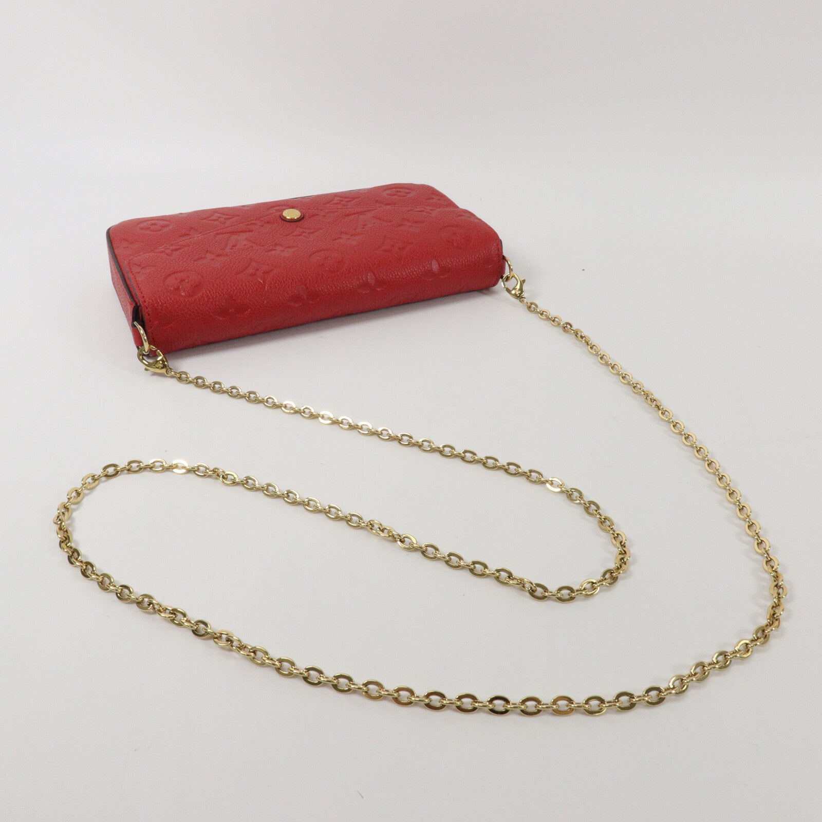 LOUIS VUITTON Monogram Empreinte Felicie Pochette鏈帶肩背袋