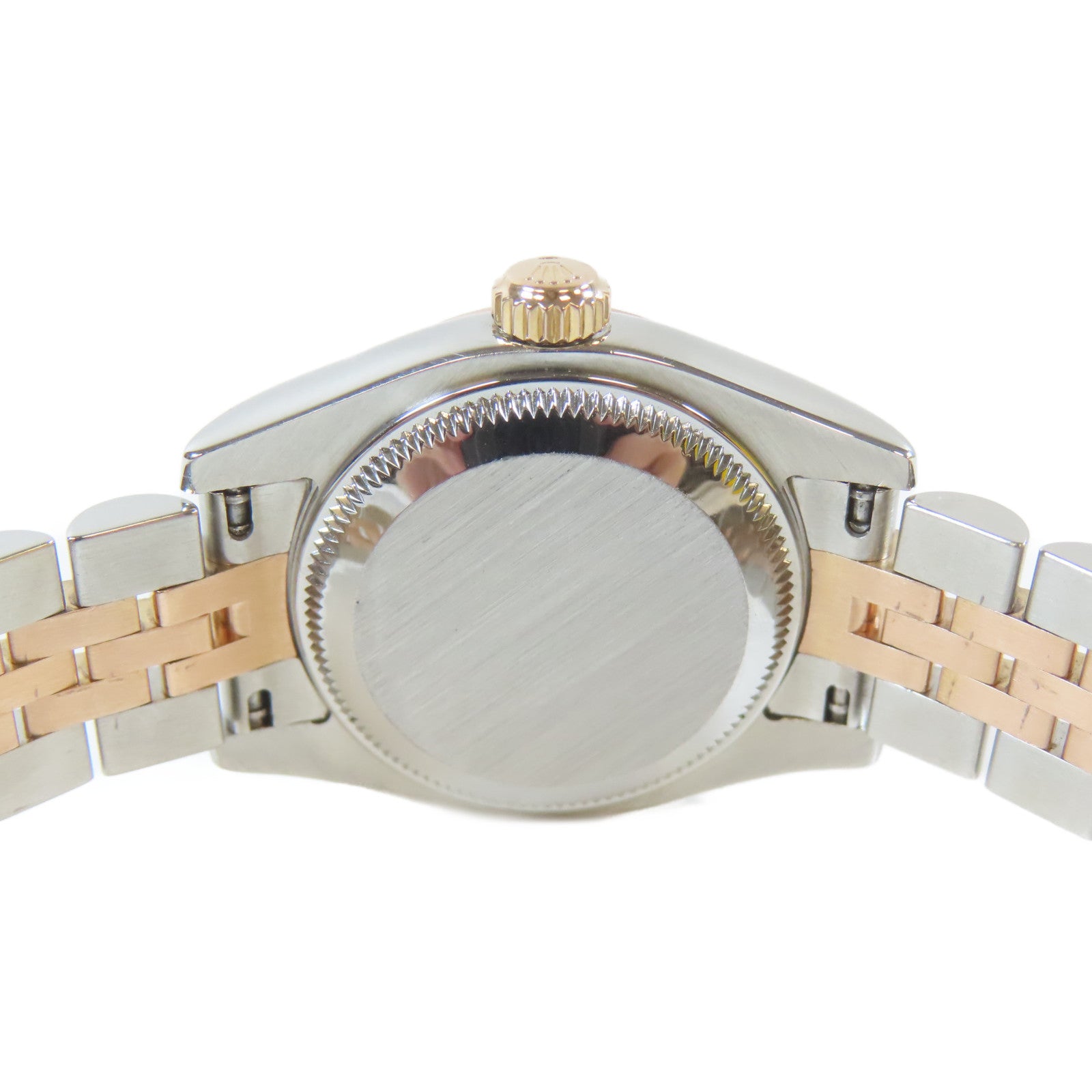 ROLEX Datejust 26mm 18K玫瑰金/不鏽鋼手錶自動機芯銀色