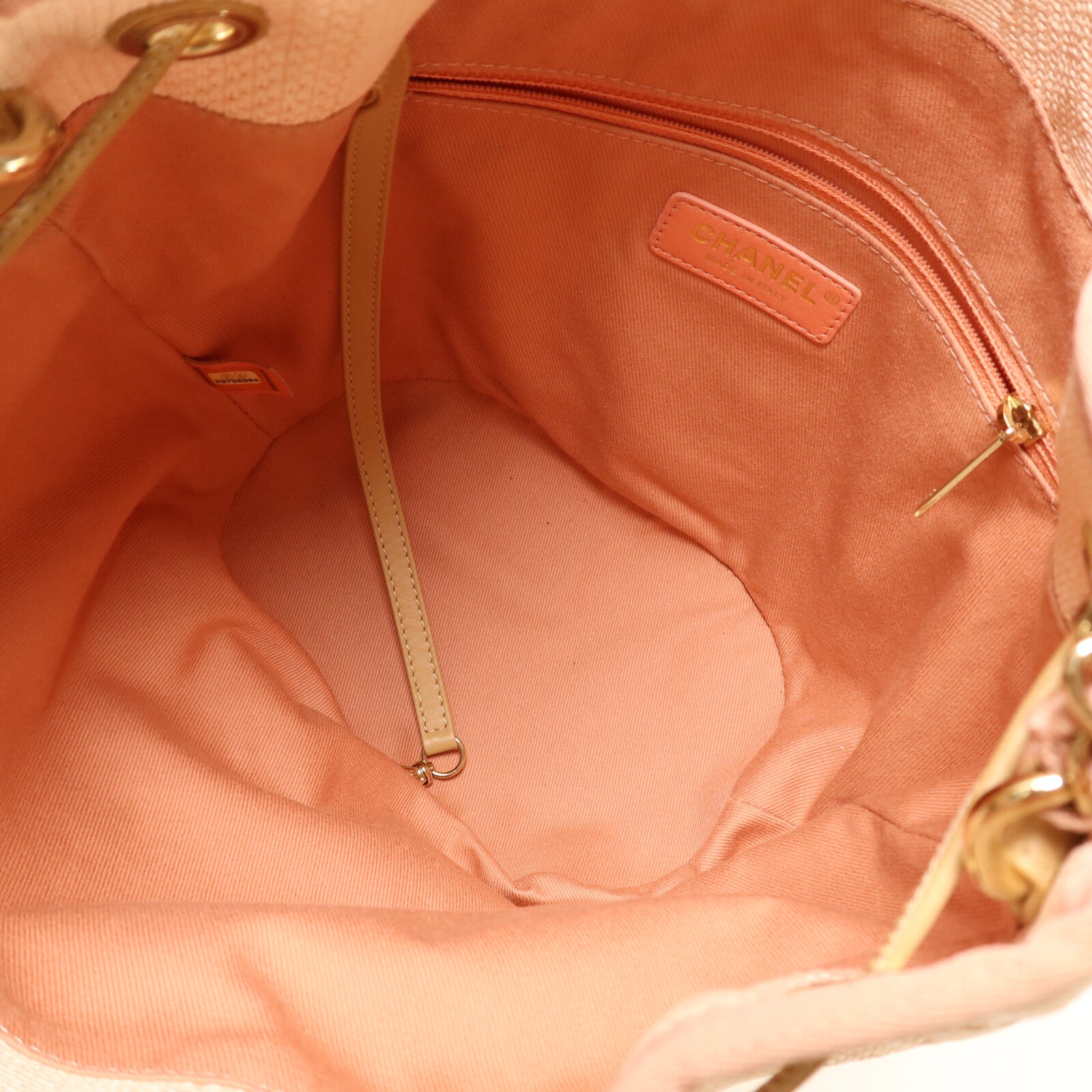 CHANEL 帆布Bucket Shoulder Bag鏈帶肩背袋