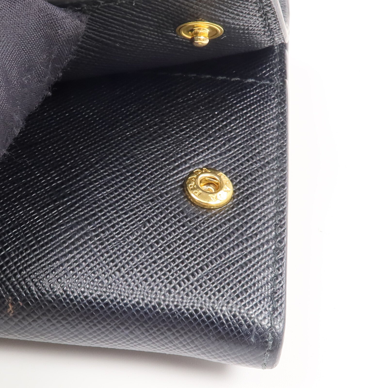 PRADA Saffiano皮革Long Wallet金扣長錢包