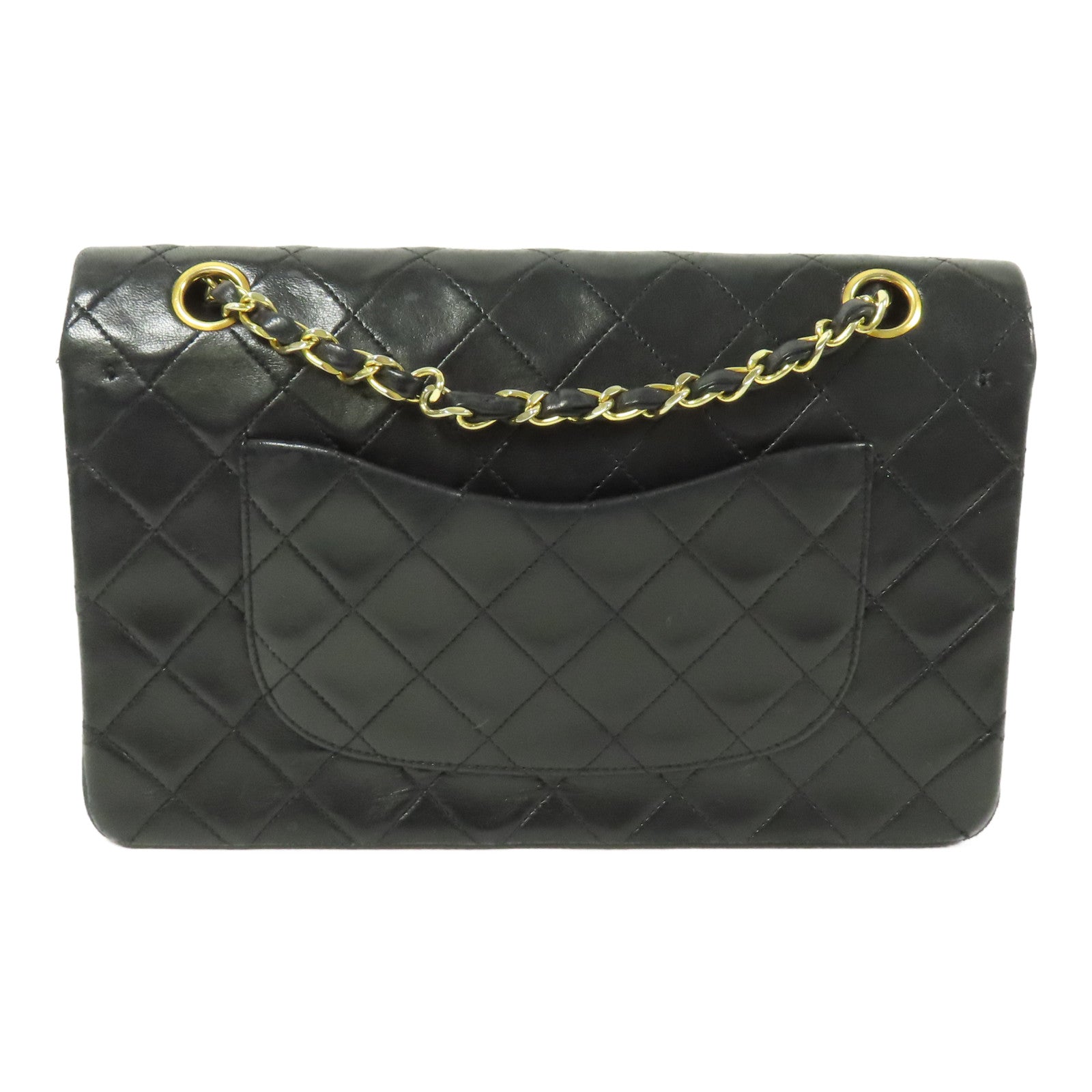 CHANEL 牛皮皮革Vintage Chain Shoulder金扣鏈帶肩背袋