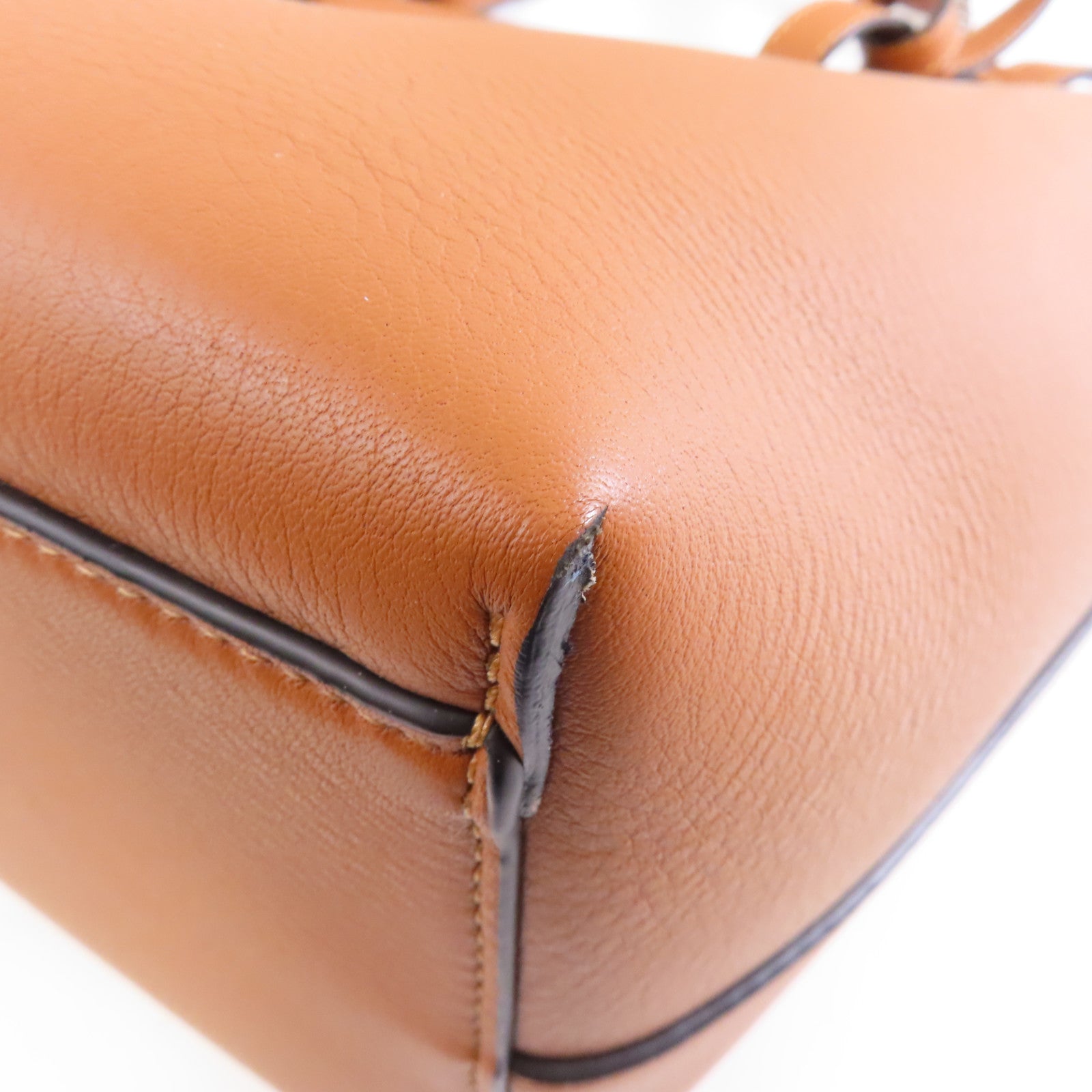 LOEWE 牛皮皮革Anagram Tote Small手挽肩背兩用袋啡色
